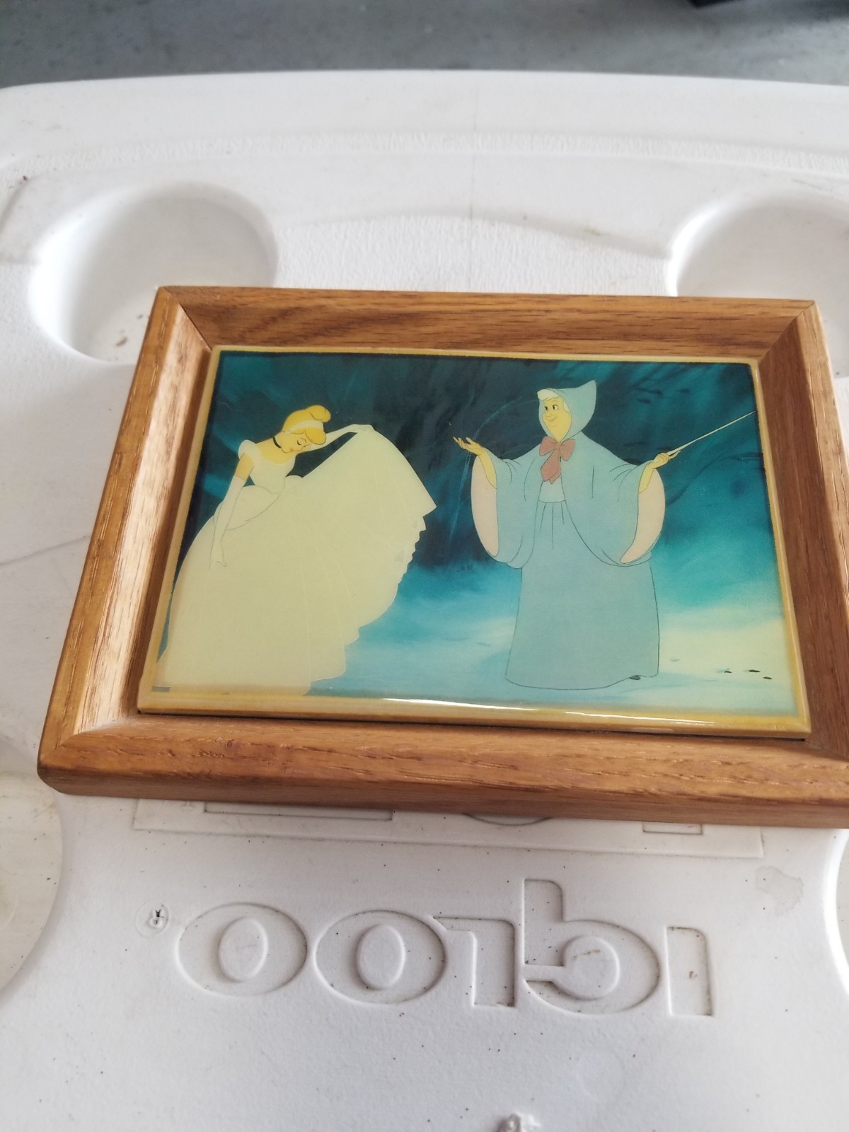 VTG RARE Disney CINDERELLA Kimberly Art Tile Wood Prop frame-NEW-FREE SHIP🌈🌈 VTG RARE Disney CINDERELLA Kimberly Art Tile Wood Prop frame-NEW-FREE SHIP🌈🌈