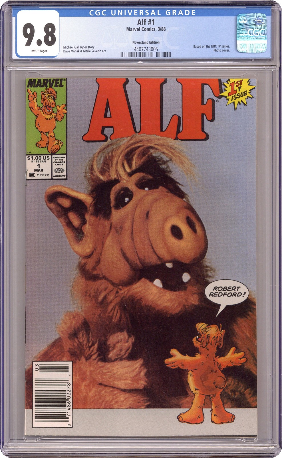 ALF 1N CGC 9.8 Newsstand 1988 4407743005 ALF 1N CGC 9.8 Newsstand 1988 4407743005
