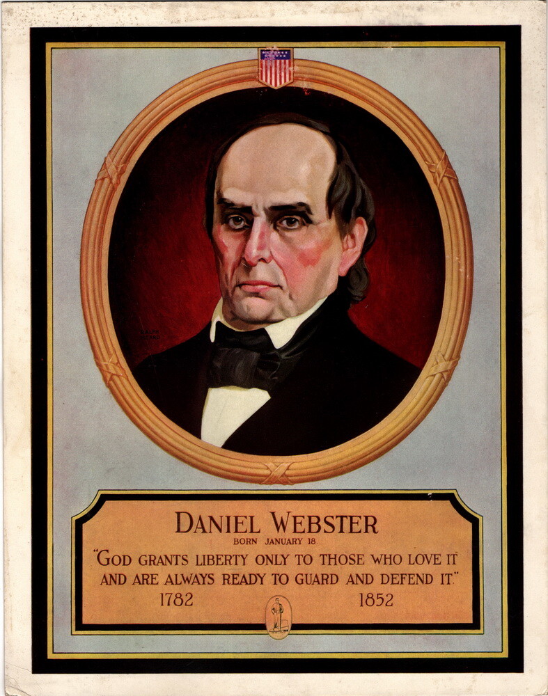 Walk-Over Shoes Great Americans Daniel Webster Cardbd Counter Top Display 1920s Walk-Over Shoes Great Americans Daniel Webster Cardbd Counter Top Display 1920s
