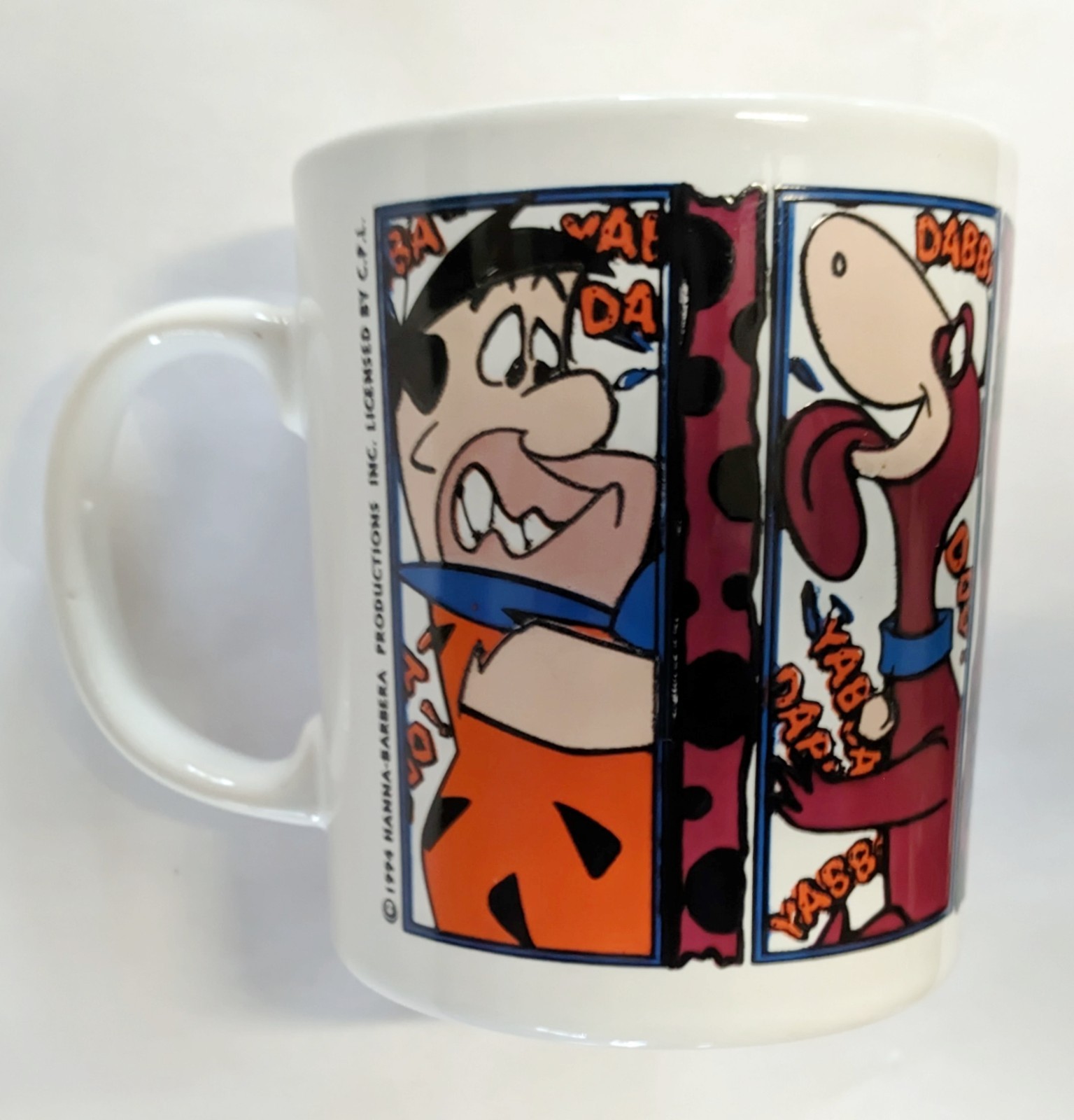 Vintage 1994 Flintstones Mug Staffordshire Tableware Hanna Barbera England Fred Vintage 1994 Flintstones Mug Staffordshire Tableware Hanna Barbera England Fred