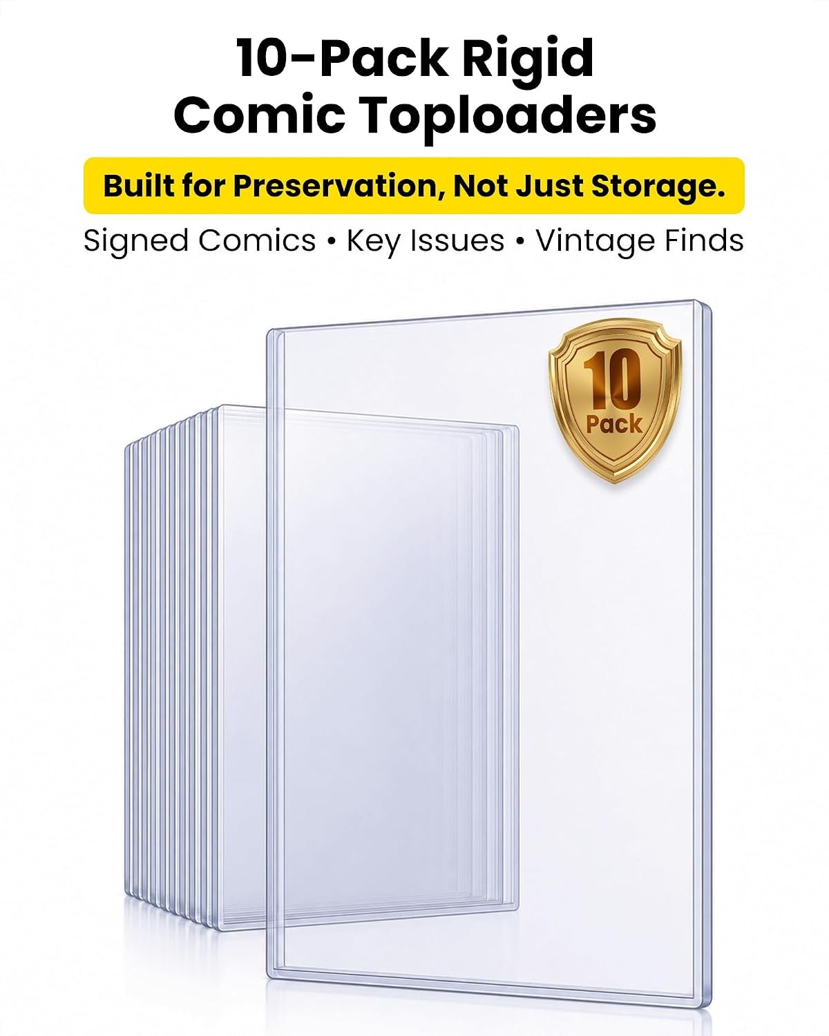 Comic Book Rigid Protective Sleeves 15 Mil Blue Tint 10 Pack Comic Book Rigid Protective Sleeves 15 Mil Blue Tint 10 Pack