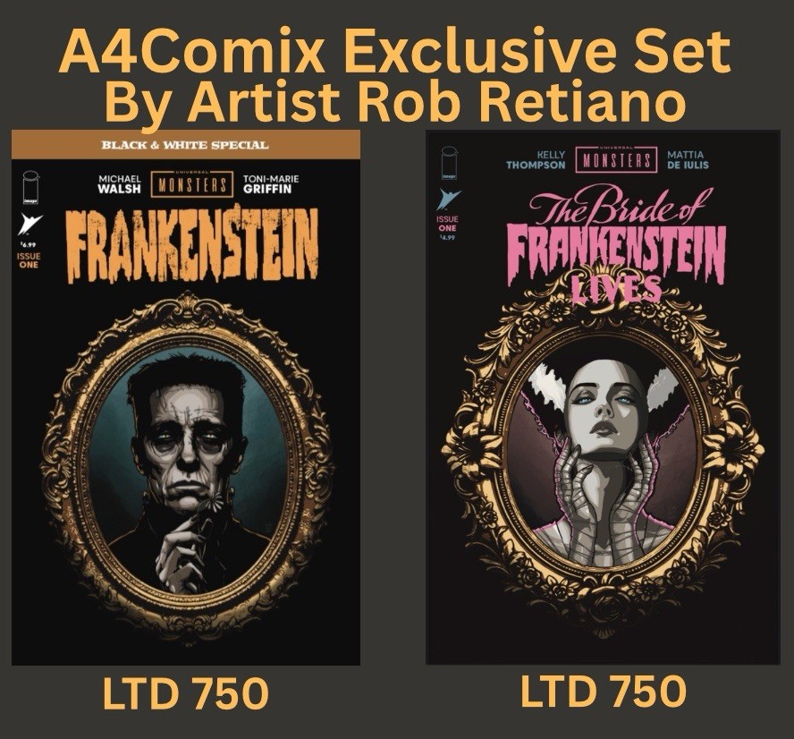 Exclusive set Universal Monsters: Frankenstein#1 / Bride #1 Retiano Ltd 750