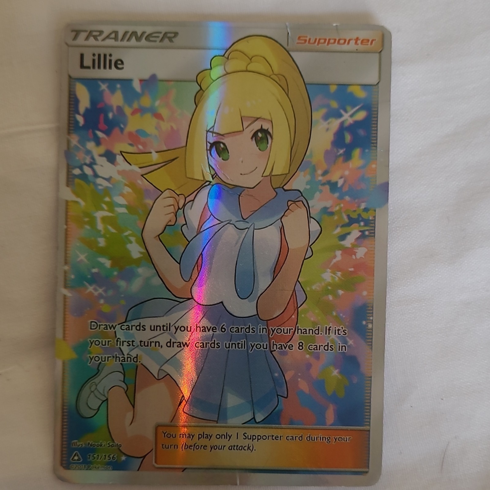 Pokemon TCG Lillie 151/156 Support Trainer Full Art Holo English 2017 Pokemon TCG Lillie 151/156 Support Trainer Full Art Holo English 2017
