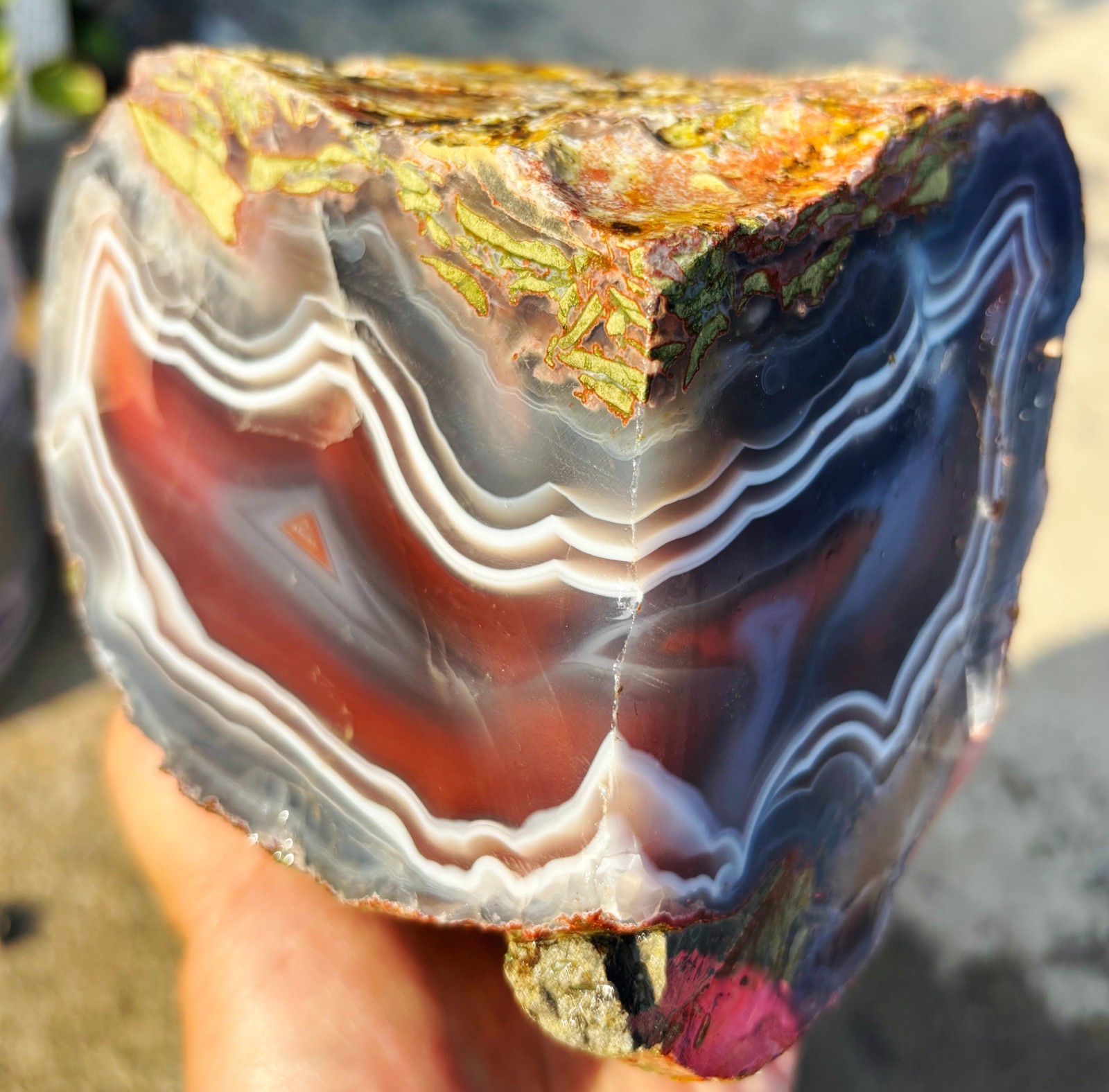 20kg Raw Natural Beautiful Red Banded Agate Rough Reiki Stone Healing