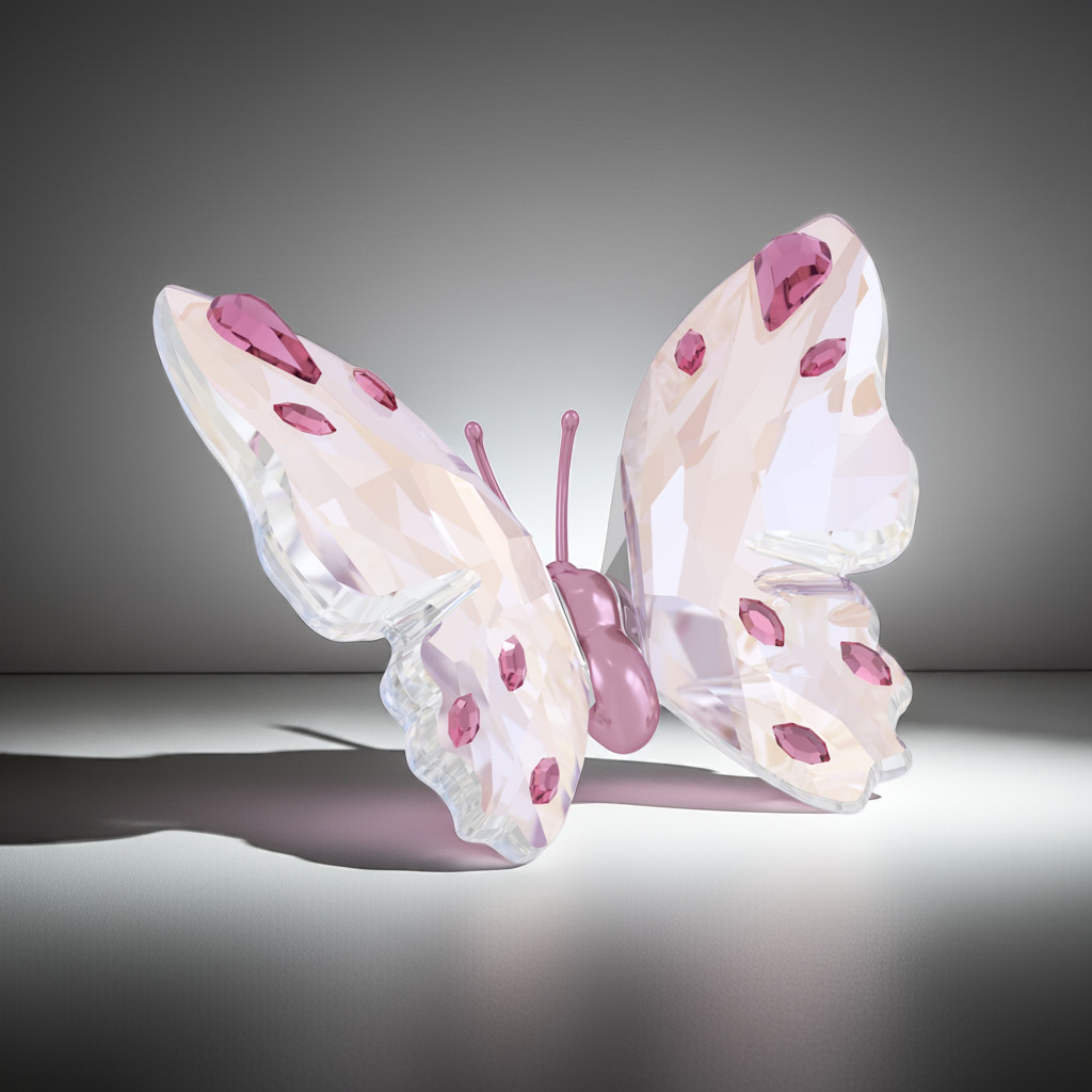 Swarovski 5691959 Idyllia small Pink butterfly Figurine NEW Swarovski 5691959 Idyllia small Pink butterfly Figurine NEW