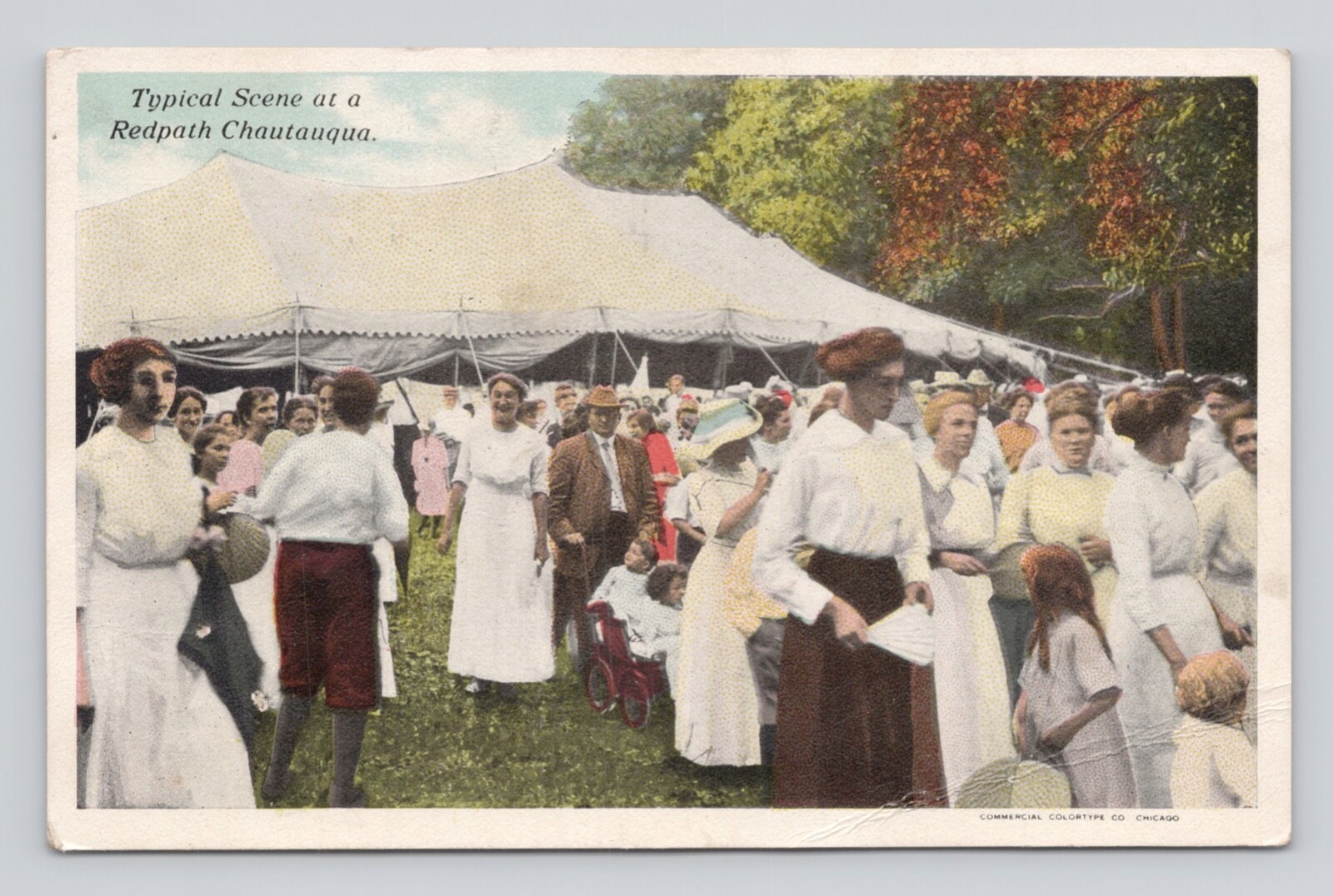 Postcard Typical Scene at a Redpath Chautauqua ~ Unposted