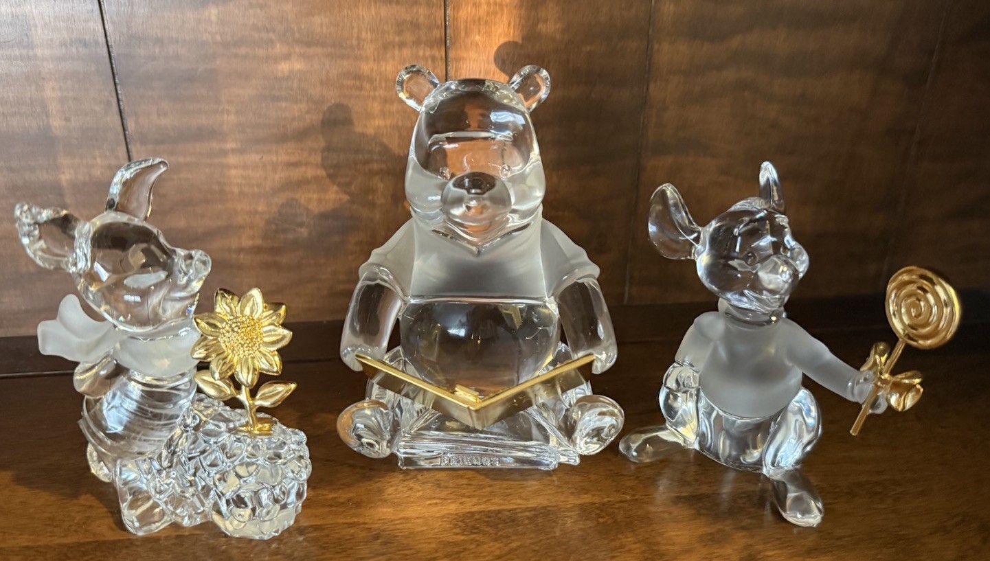 Lenox Disney Crystal Lot: Piglet Sunflower, Winnie The Pooh, & Roo Lollipop Gold Lenox Disney Crystal Lot: Piglet Sunflower, Winnie The Pooh, & Roo Lollipop Gold