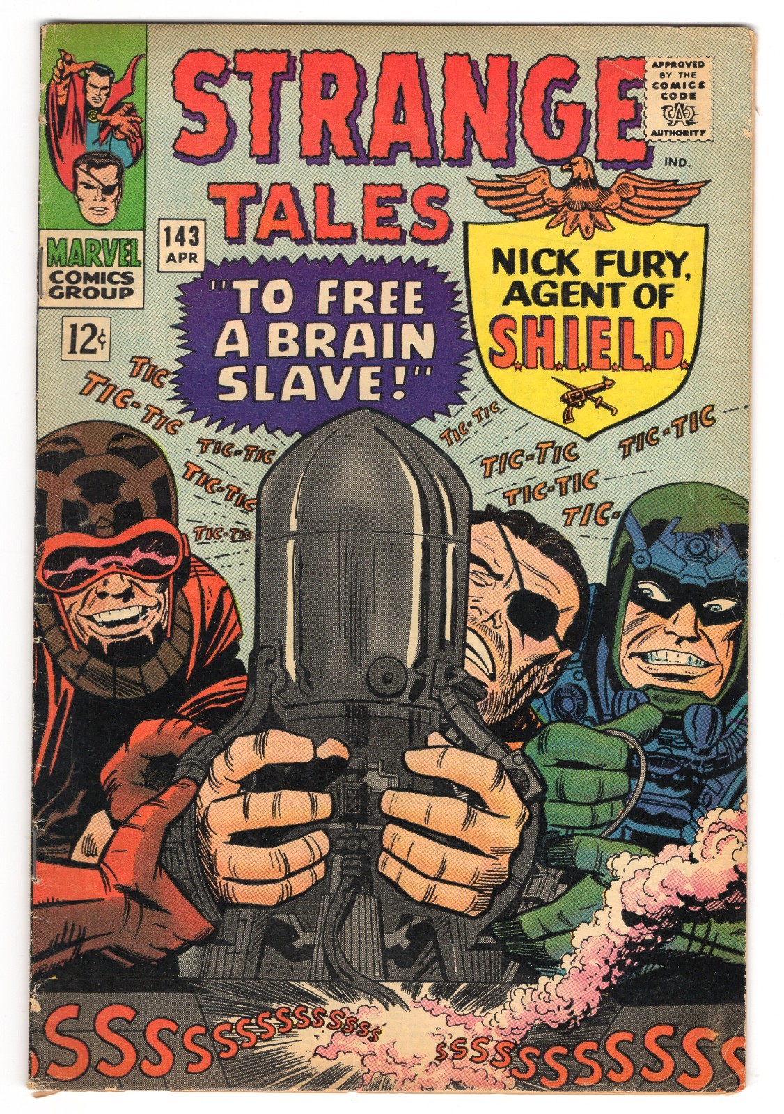 Strange Tales 143 1966 Marvel Comics VG 4.0 Nick Fury Dr. Strange Mentallo Strange Tales 143 1966 Marvel Comics VG 4.0 Nick Fury Dr. Strange Mentallo