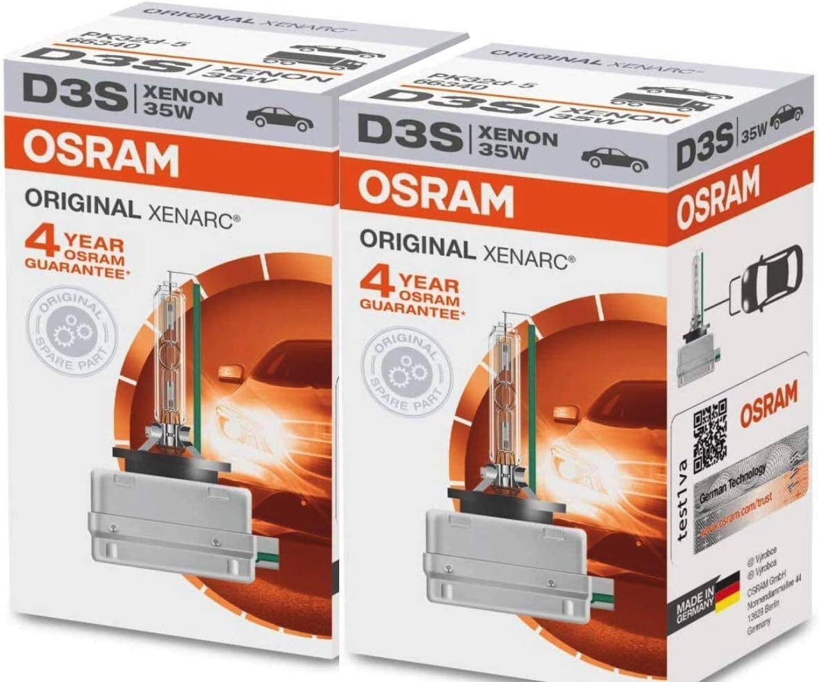 OSRAM D3S Xenarc Original Silver Vehicle Light Bulb 66340 4500K Made in Germany