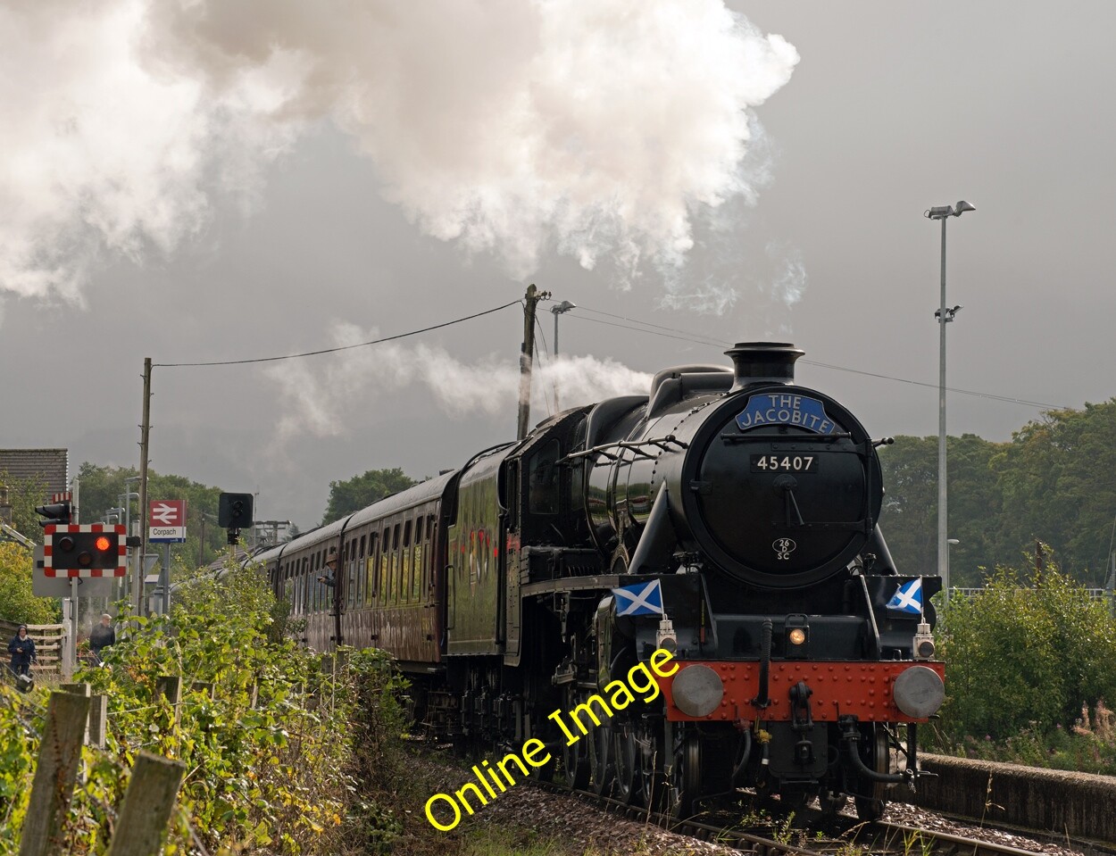 Photo 12x8 The Jacobite at Corpach Corpach\/A'Chorpaich "Black 5" c2014 Photo 12x8 The Jacobite at Corpach Corpach\/A'Chorpaich "Black 5" c2014