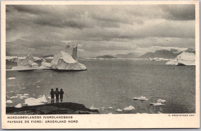 Vintage 1910 GREENLAND / Danish Postcard "FJORD LANDSCAPE - NORTH GREENLAND" Vintage 1910 GREENLAND / Danish Postcard "FJORD LANDSCAPE - NORTH GREENLAND"