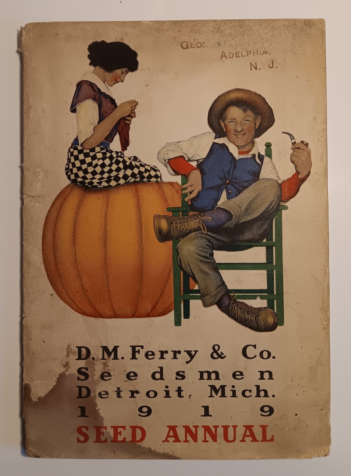 Antique 107-year-old D.M. Ferrys Seeds Peter Pumpkin Eater Com Catalog for 1919 Antique 107-year-old D.M. Ferrys Seeds Peter Pumpkin Eater Com Catalog for 1919