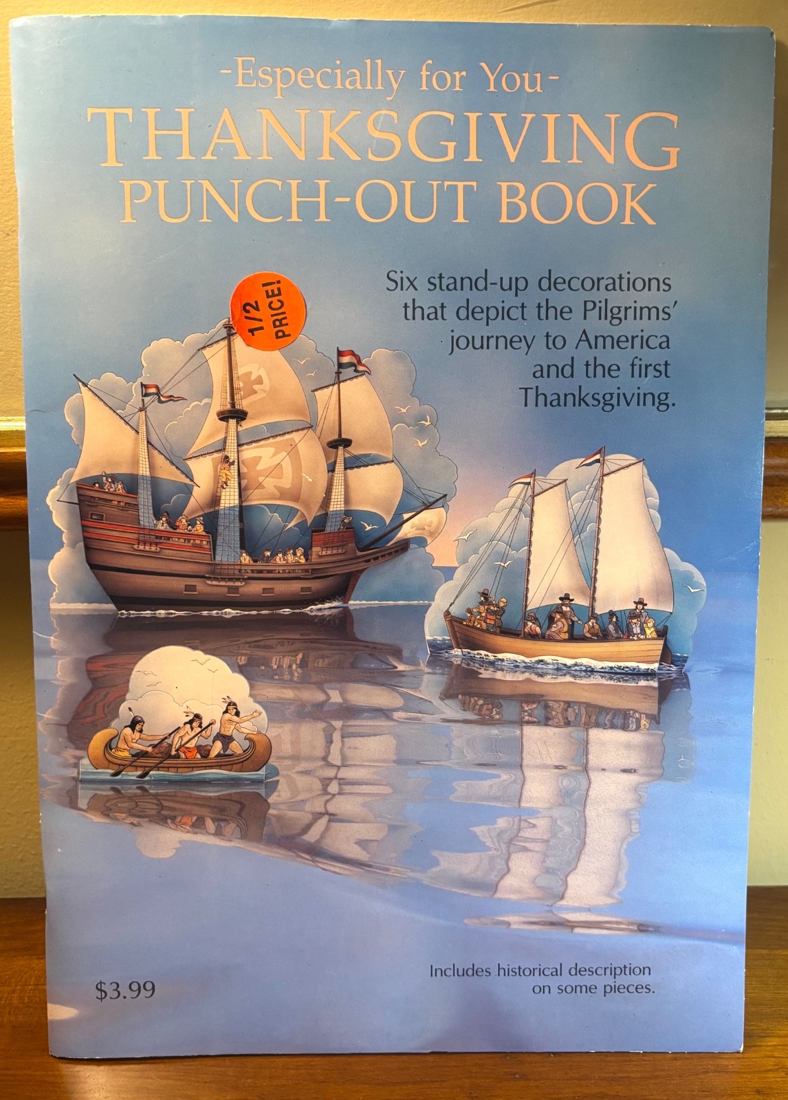 Vintage Thanksgiving Punch Out Book Pilgrims Journey Stand-up Decorations *Read Vintage Thanksgiving Punch Out Book Pilgrims Journey Stand-up Decorations *Read