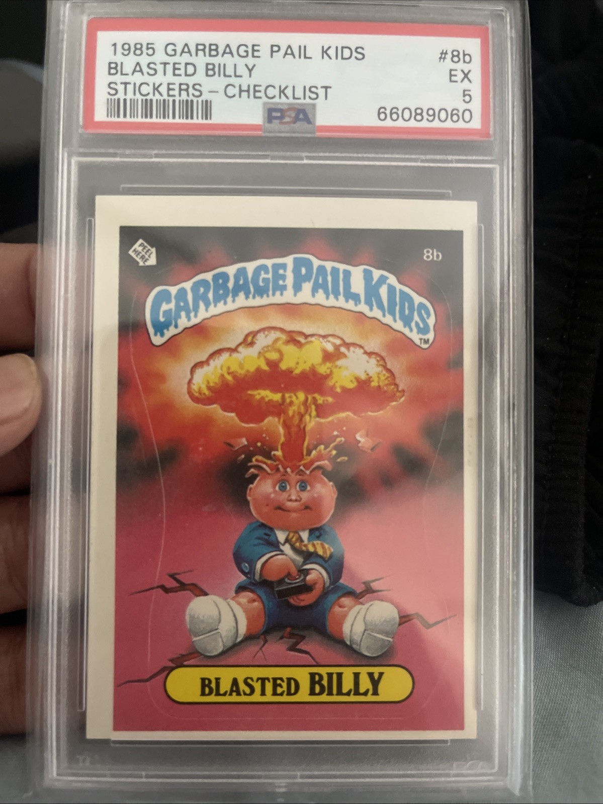 1985 Topps Garbage Pail Kids OS1, BLASTED BILLY Checklist #8b PSA 5 1985 Topps Garbage Pail Kids OS1, BLASTED BILLY Checklist #8b PSA 5