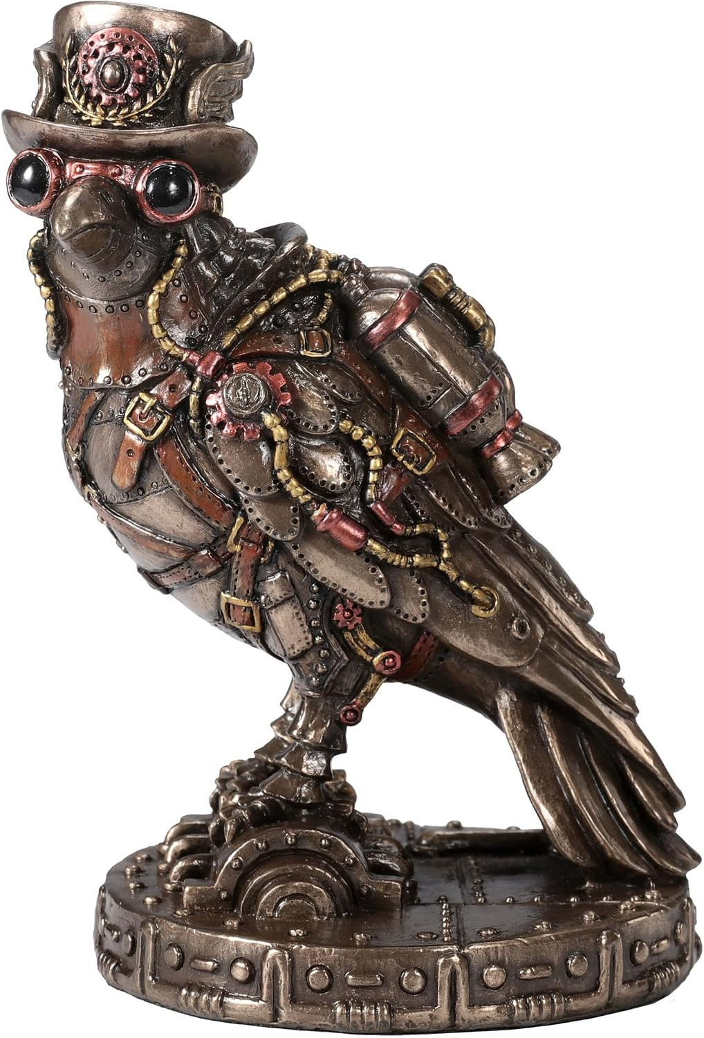 5 1/2 Inch Steampunk Ravencroft Rocket Fuel Resin Sculpture Cold Cast Bronze Fin