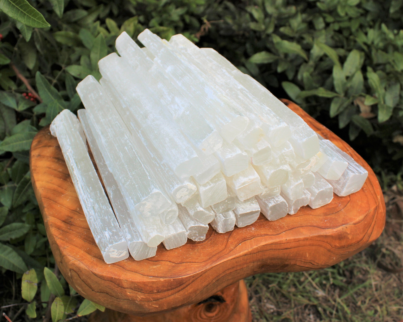 5 lb Bulk Wholesale Lot 8" Selenite Sticks (Natural Raw Selenite Crystal Wands) 5 lb Bulk Wholesale Lot 8" Selenite Sticks (Natural Raw Selenite Crystal Wands)