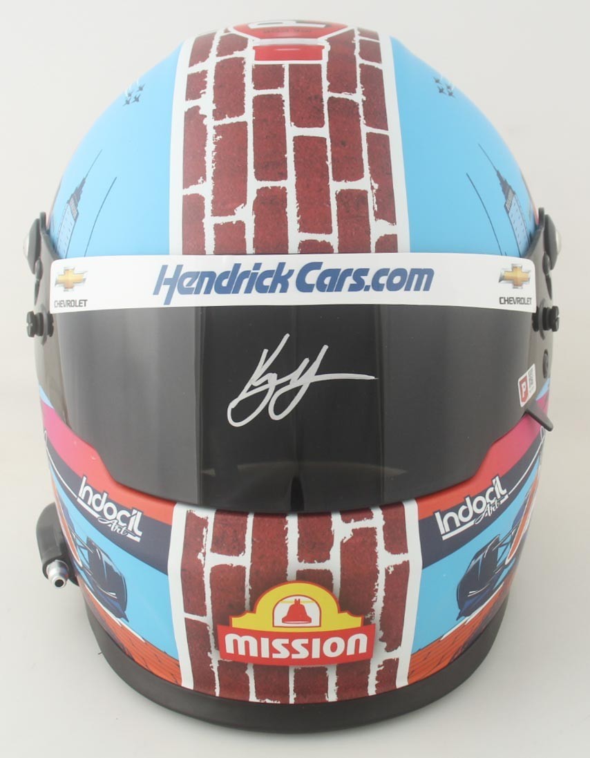 Kyle Larson signed Full Size Indy 500 Champion year Helmet Autographed w/ PA COA Kyle Larson signed Full Size Indy 500 Champion year Helmet Autographed w/ PA COA