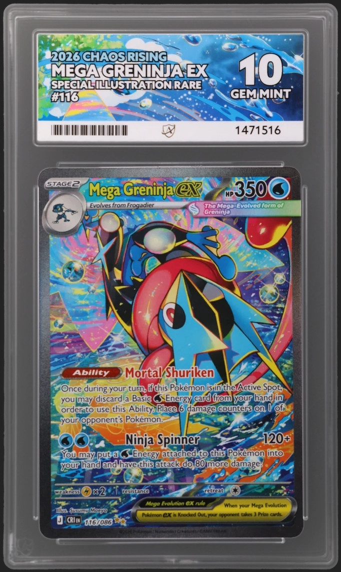 ACE 10 MEGA GRENINJA EX 116/086 CHAOS RISING POKEMON PERFECT SUBS ACE 10 MEGA GRENINJA EX 116/086 CHAOS RISING POKEMON PERFECT SUBS
