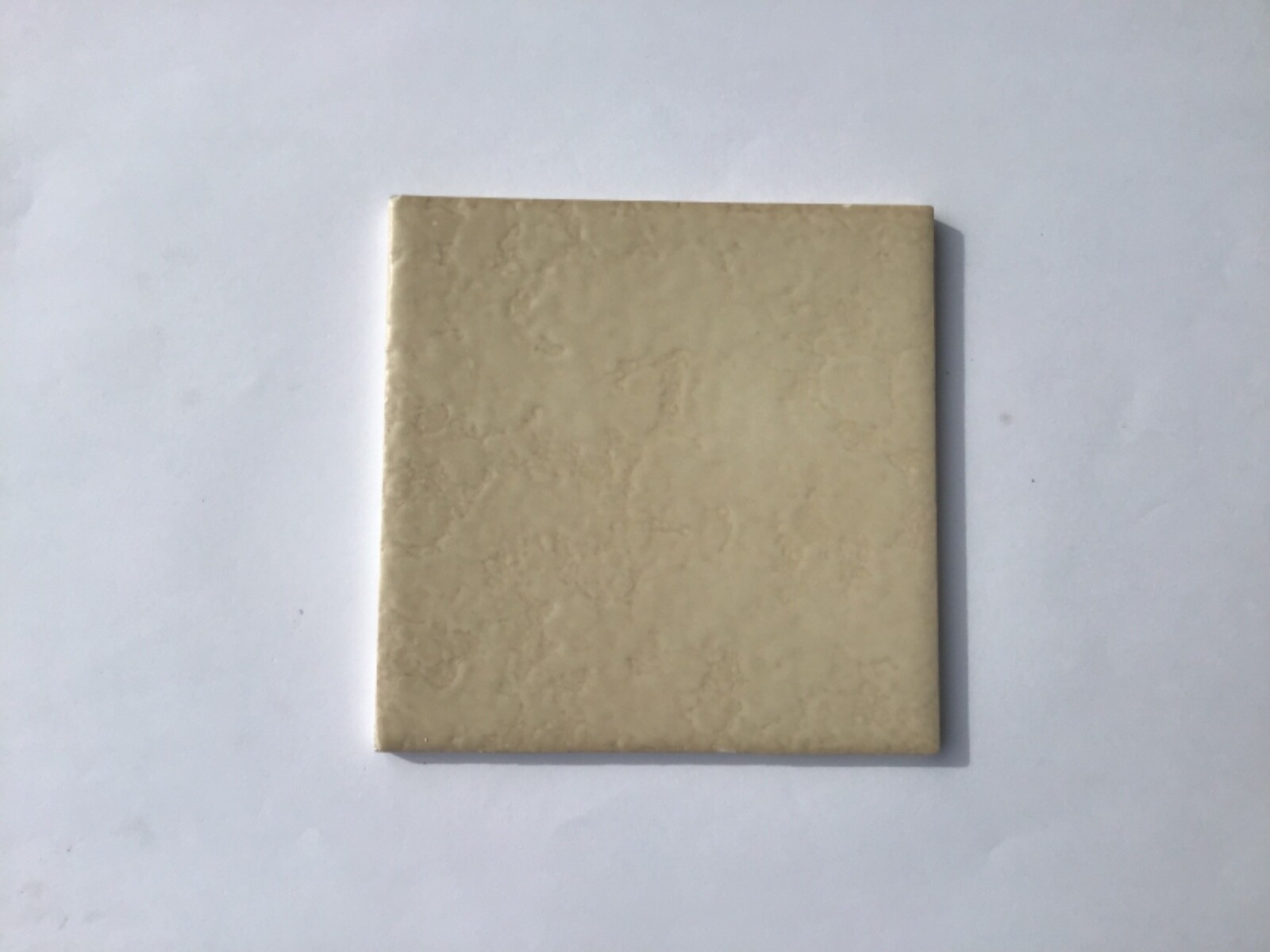 Vintage H & R Johnson Cristal Roma Fawn Beige Ceramic Wall Tile 4 1/4 x 4 1/4