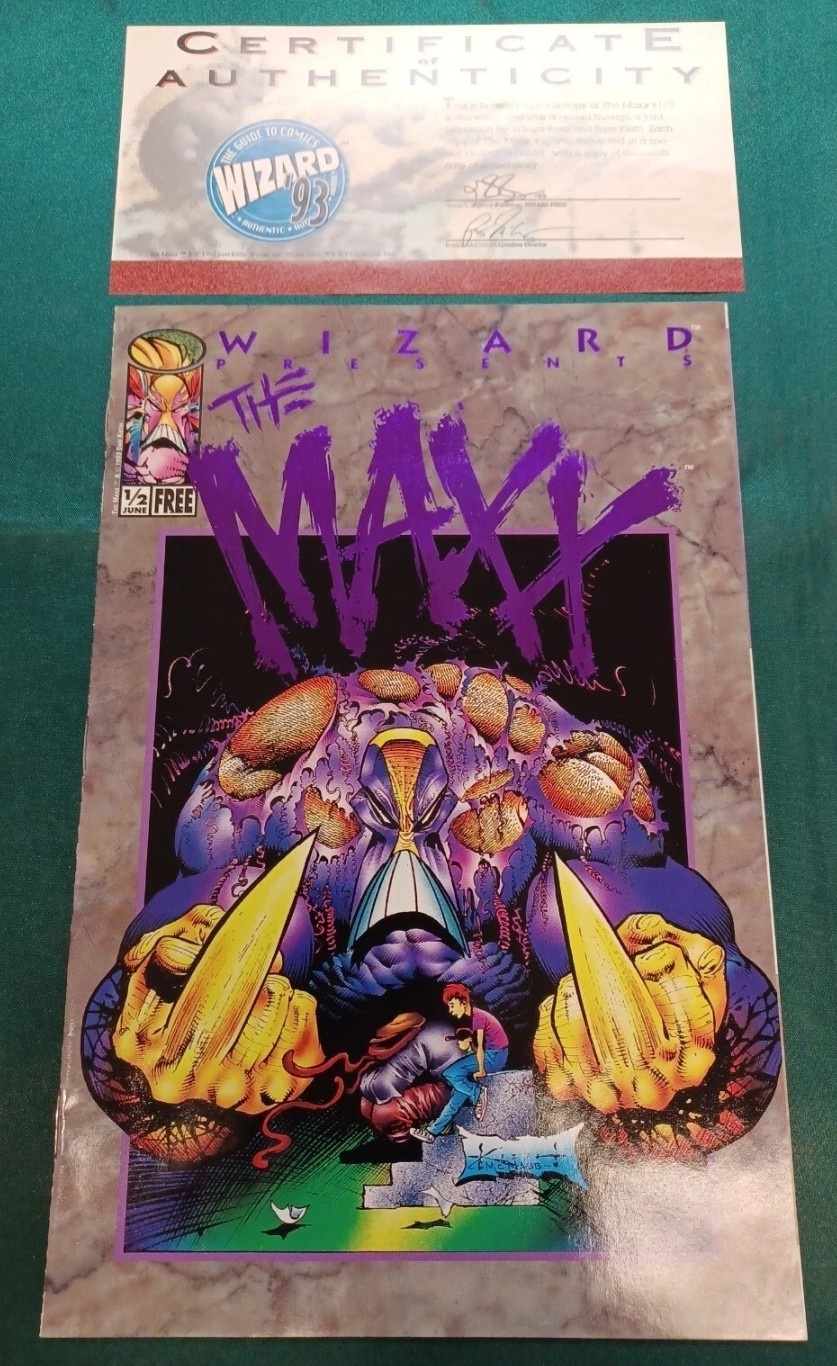 Wizard Presents "The Maxx" Issue 1/2 With COA In Original Sleeve (NM-) 1993