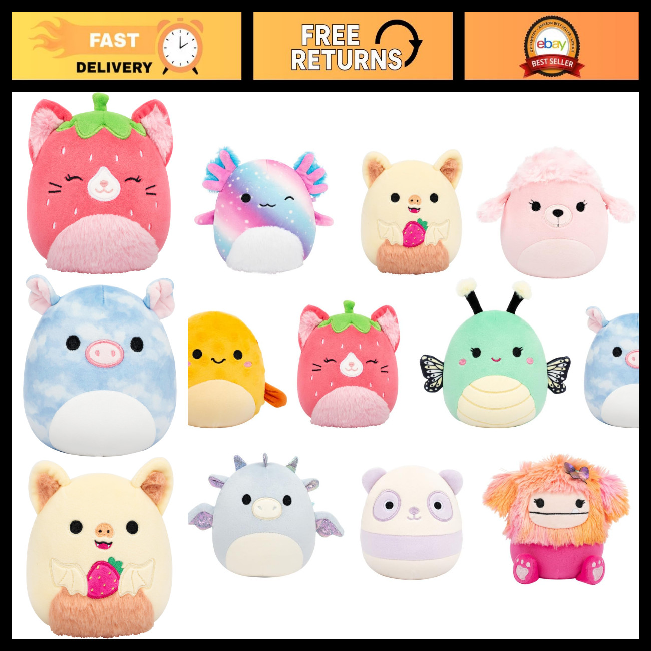 Squishmallows Original 10-Pack – Official Jazwares Plush (Little) (Amazon Exclus Squishmallows Original 10-Pack – Official Jazwares Plush (Little) (Amazon Exclus