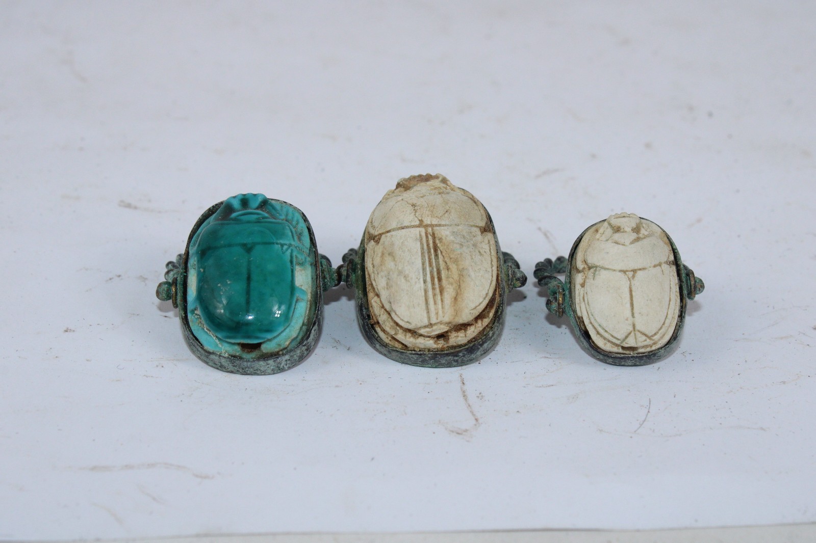 3 UNIQUE HANDMADE ANCIENT EGYPTIAN PHARAONIC RING SCARAB (MH) 3 UNIQUE HANDMADE ANCIENT EGYPTIAN PHARAONIC RING SCARAB (MH)