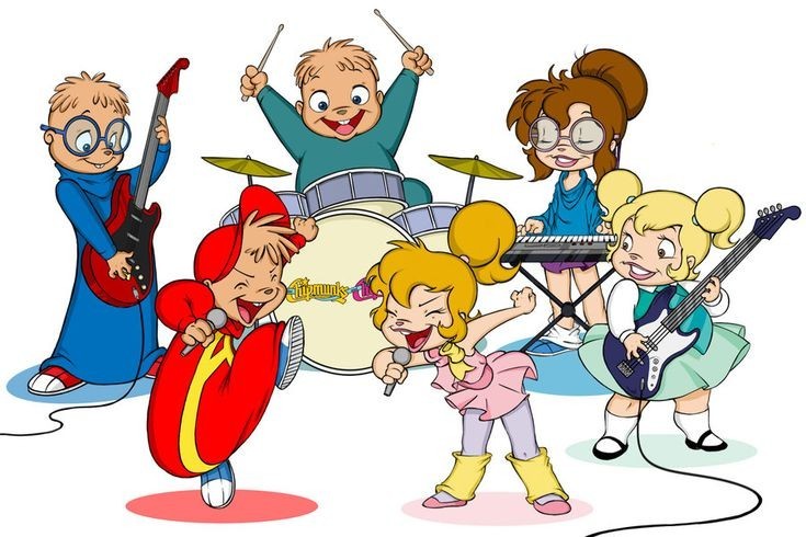 Alvin and The Chipminks   Cartoons Set of 4 5x7 Photo Prints