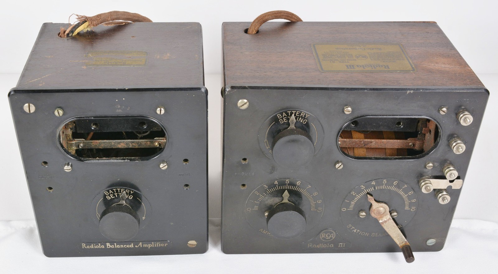 1924 RCA Radiola III Receiver w/Radiola Balanced Amplifier Untested Parts/Repair 1924 RCA Radiola III Receiver w/Radiola Balanced Amplifier Untested Parts/Repair