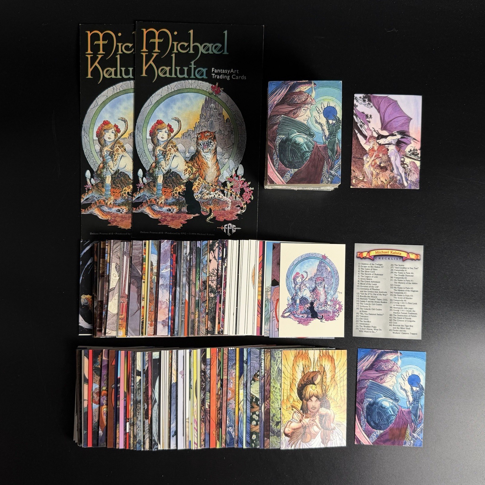 1994 FPG Michael Kaluta S1 & (2) S2 Complete Trading 90 Card Sets +3 Promos 1994 FPG Michael Kaluta S1 & (2) S2 Complete Trading 90 Card Sets +3 Promos