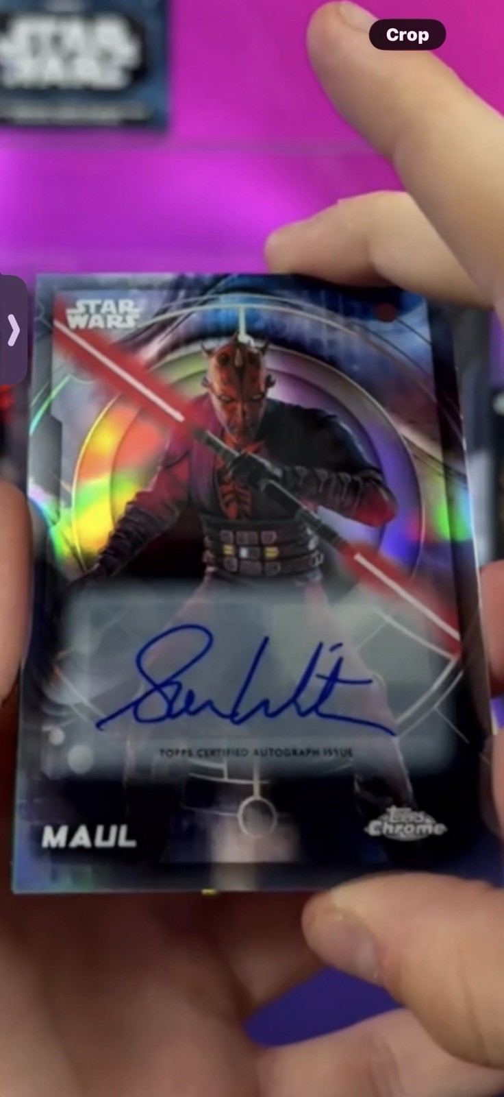 2026 Topps Chrome Star Wars MAUL Sam Witwer Auto Autograph Darth Maul 2026 Topps Chrome Star Wars MAUL Sam Witwer Auto Autograph Darth Maul