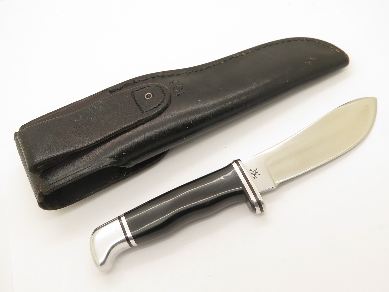 Vintage 1972 Buck 103 Skinner Fixed Blade Hunting Knife Inverted 3 Three Liner Vintage 1972 Buck 103 Skinner Fixed Blade Hunting Knife Inverted 3 Three Liner