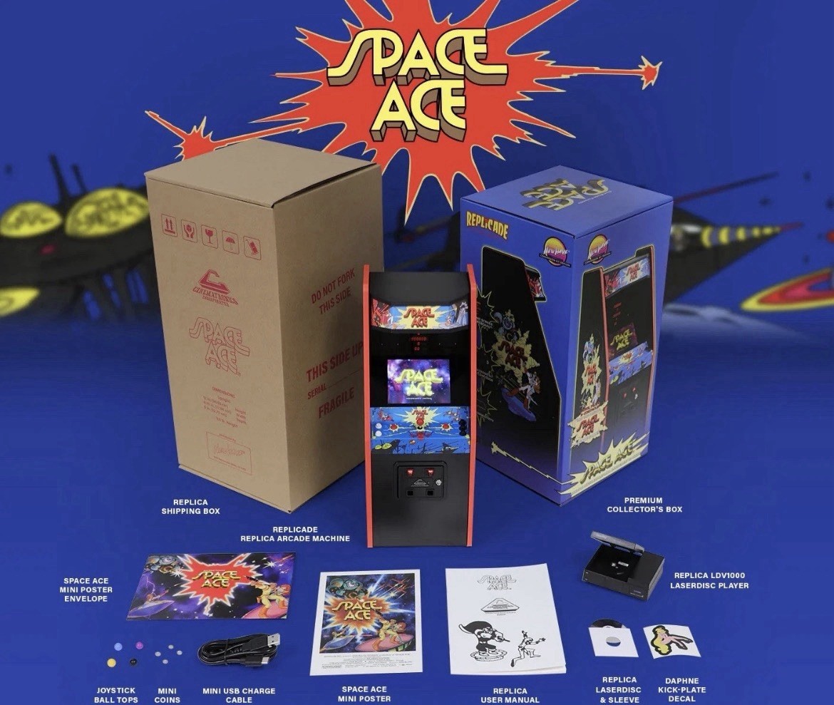 Replicade - SPACE ACE - Arcade Red Conversion Kit Edition- 1/6 Scale New Replicade - SPACE ACE - Arcade Red Conversion Kit Edition- 1/6 Scale New