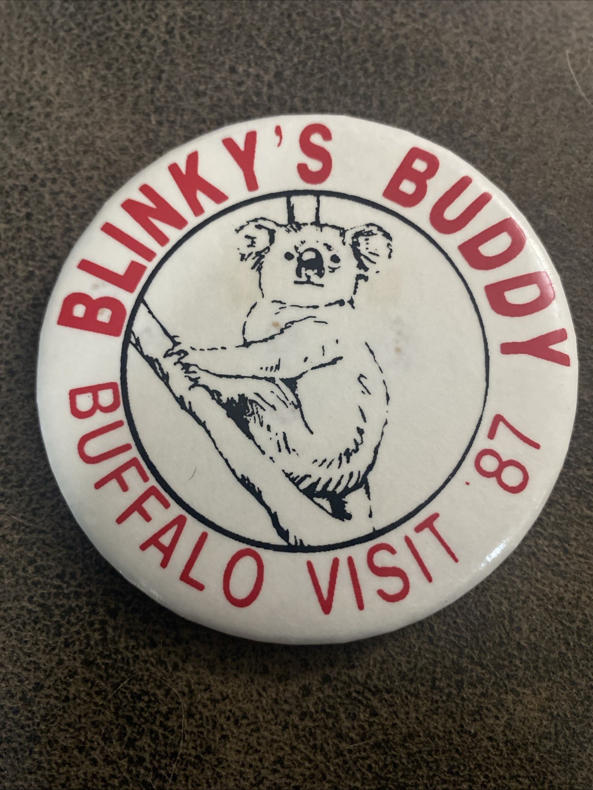 Vintage 1987 Blinky’s Buddy Buffalo Visit 3” Pinback Button New York Souvenir Vintage 1987 Blinky’s Buddy Buffalo Visit 3” Pinback Button New York Souvenir