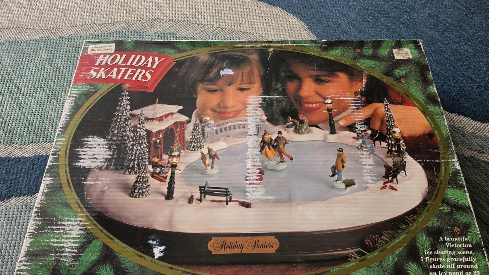 Vintage 1995 Mr. Christmas Holiday Skaters 1885 Victorian Ice Skating Rink Vintage 1995 Mr. Christmas Holiday Skaters 1885 Victorian Ice Skating Rink