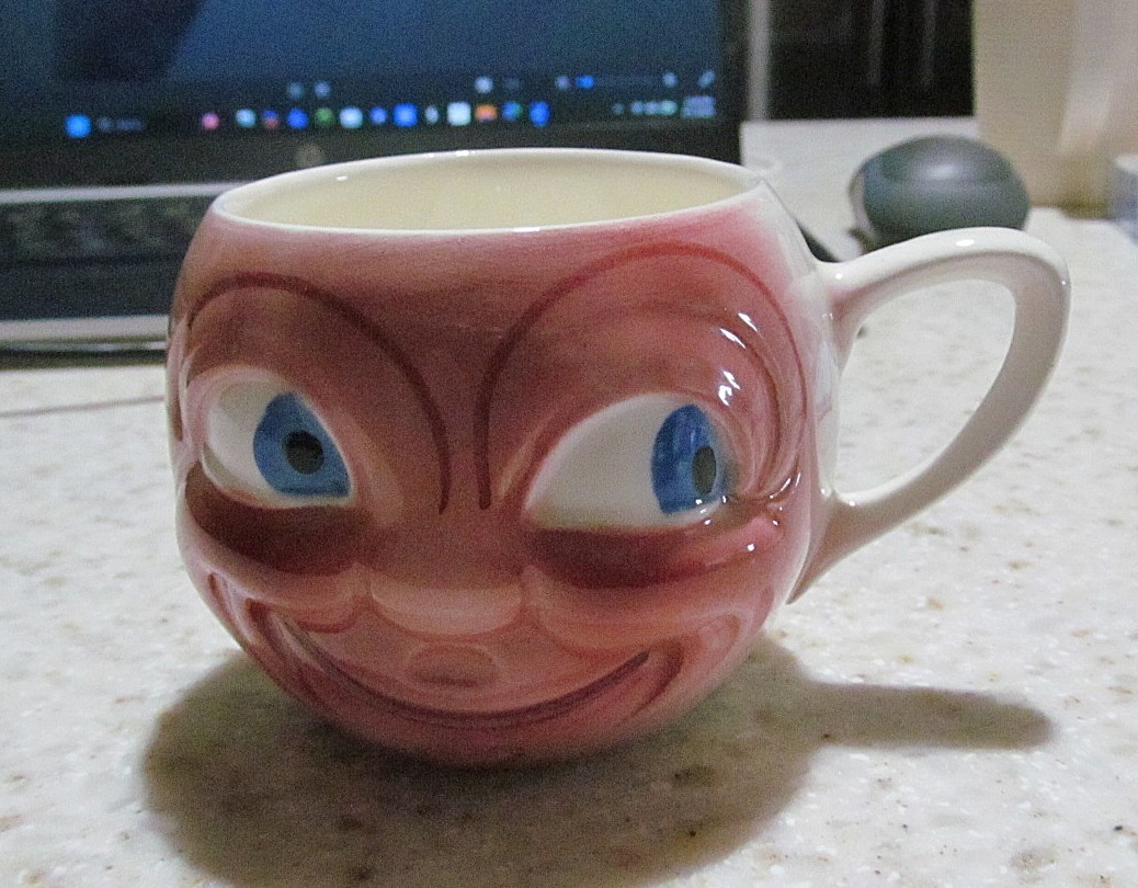 Vintage Man in the Moon Cup Czechoslovakia NICE Vintage Man in the Moon Cup Czechoslovakia NICE