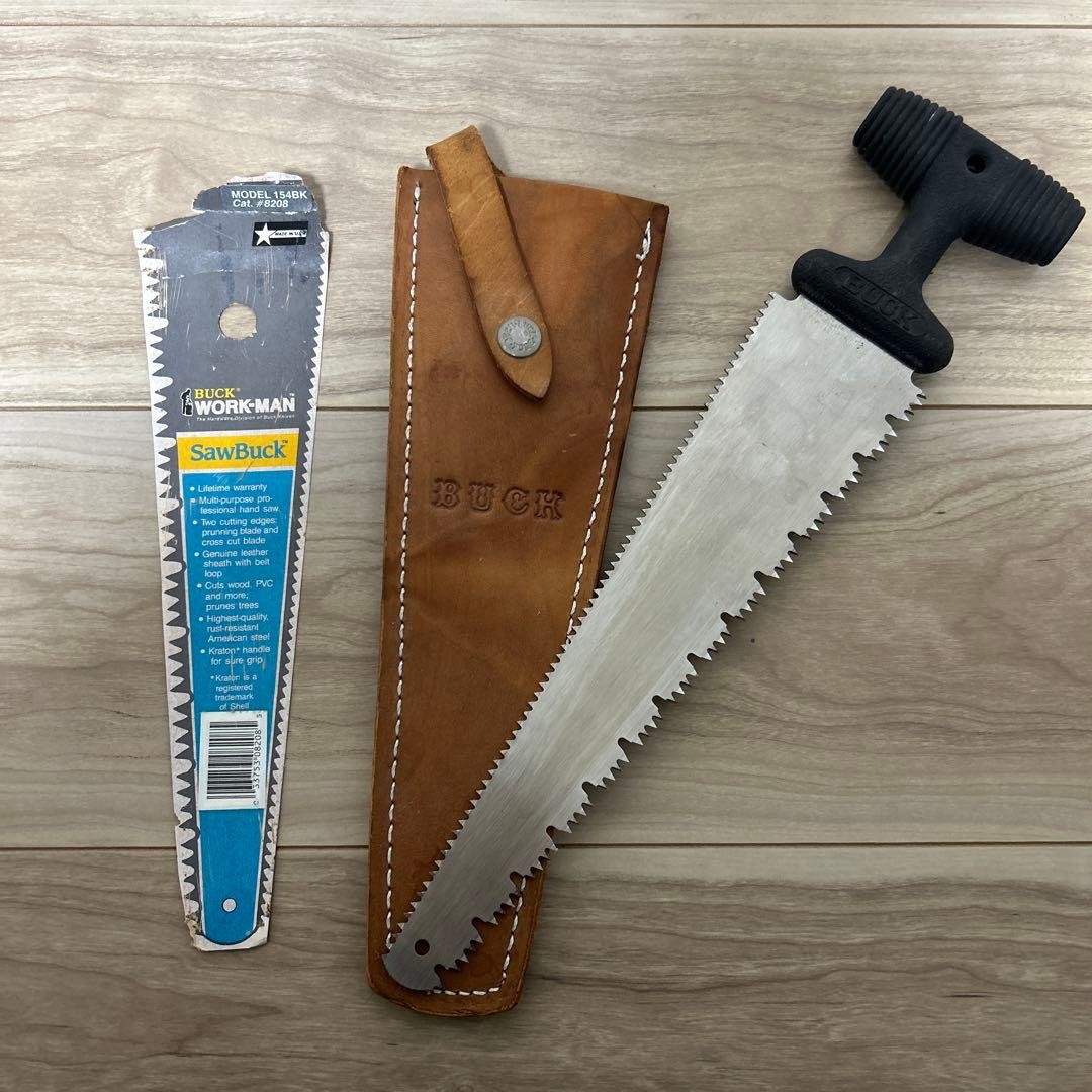 Buck SawBuck Vintage Double-Edge Saw with Leather Case Buck SawBuck Vintage Double-Edge Saw with Leather Case