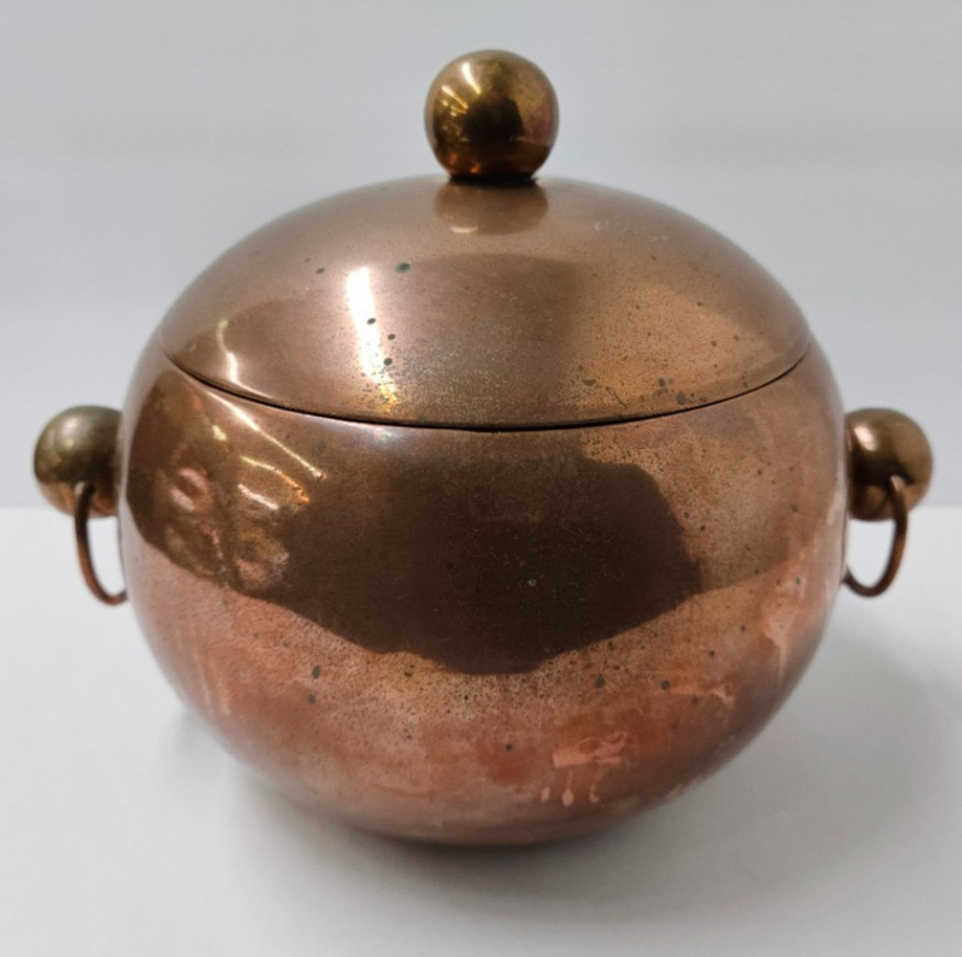 Vintage Copper Patina Round Ice Bucket Ring Handles (A8) Vintage Copper Patina Round Ice Bucket Ring Handles (A8)