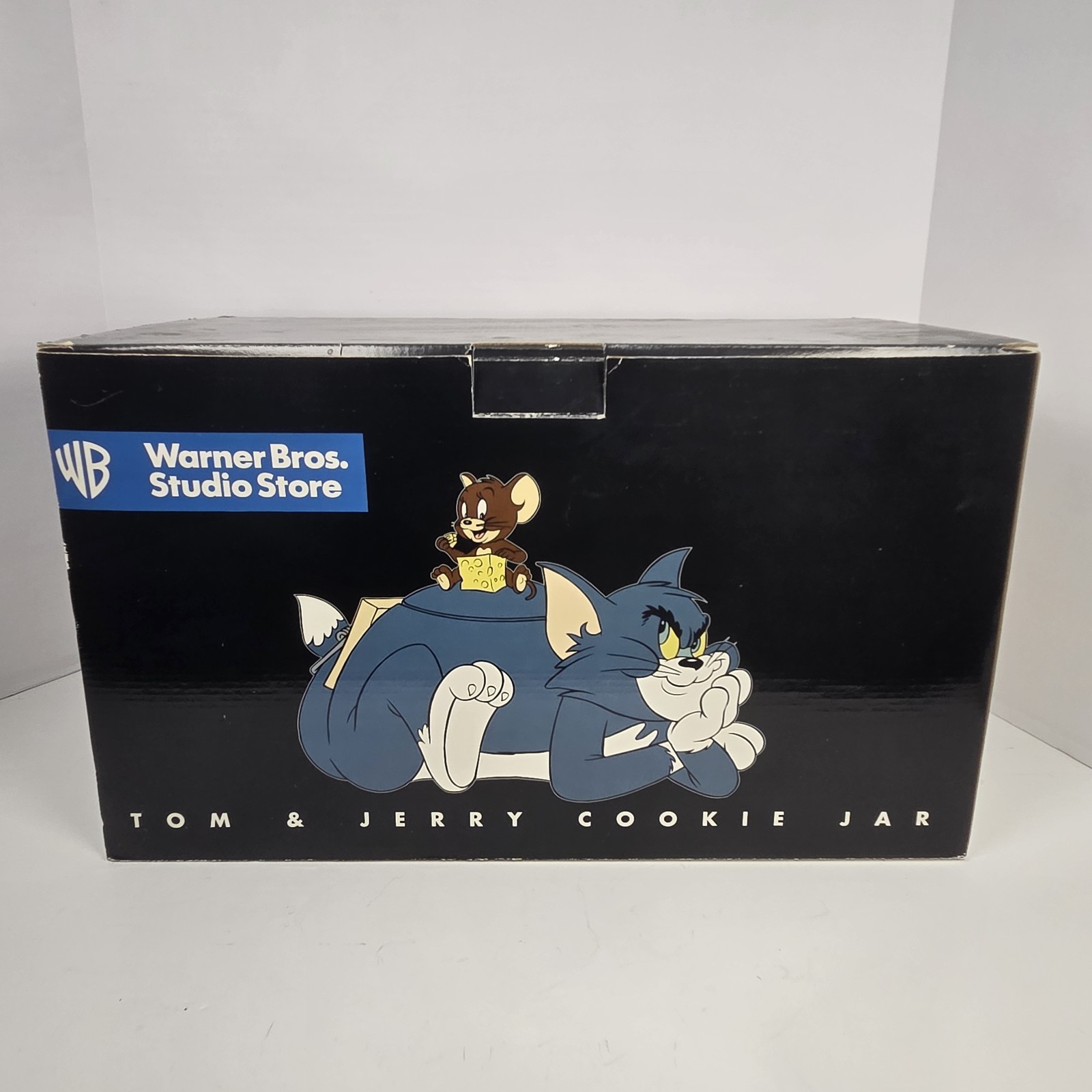 Vintage 1997 Warner Bros Tom and Jerry Ceramic Cookie Jar Original Box Vintage 1997 Warner Bros Tom and Jerry Ceramic Cookie Jar Original Box