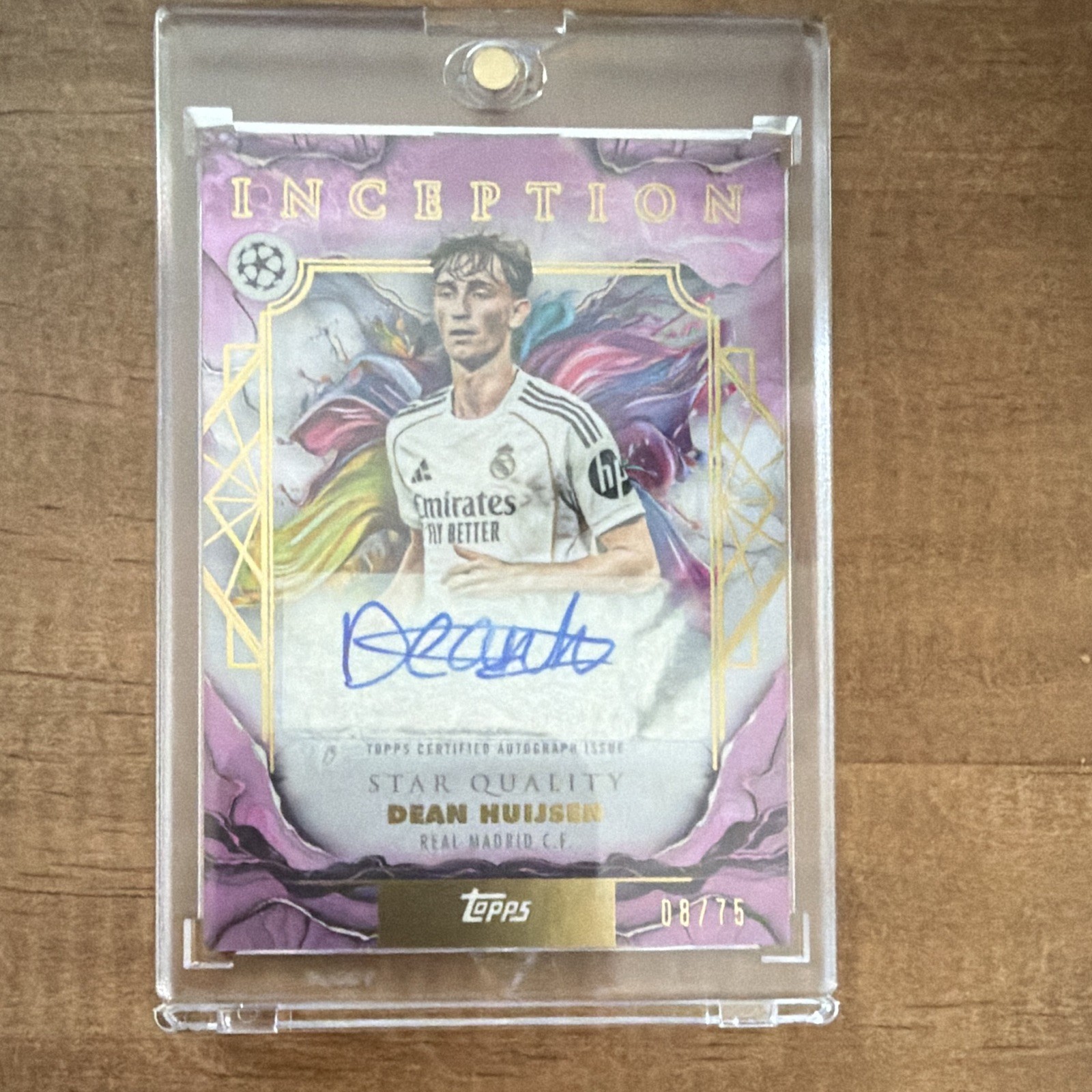 Topps Inception 25/26 Dean Huijsen Real Madrid Star Quality Auto /75