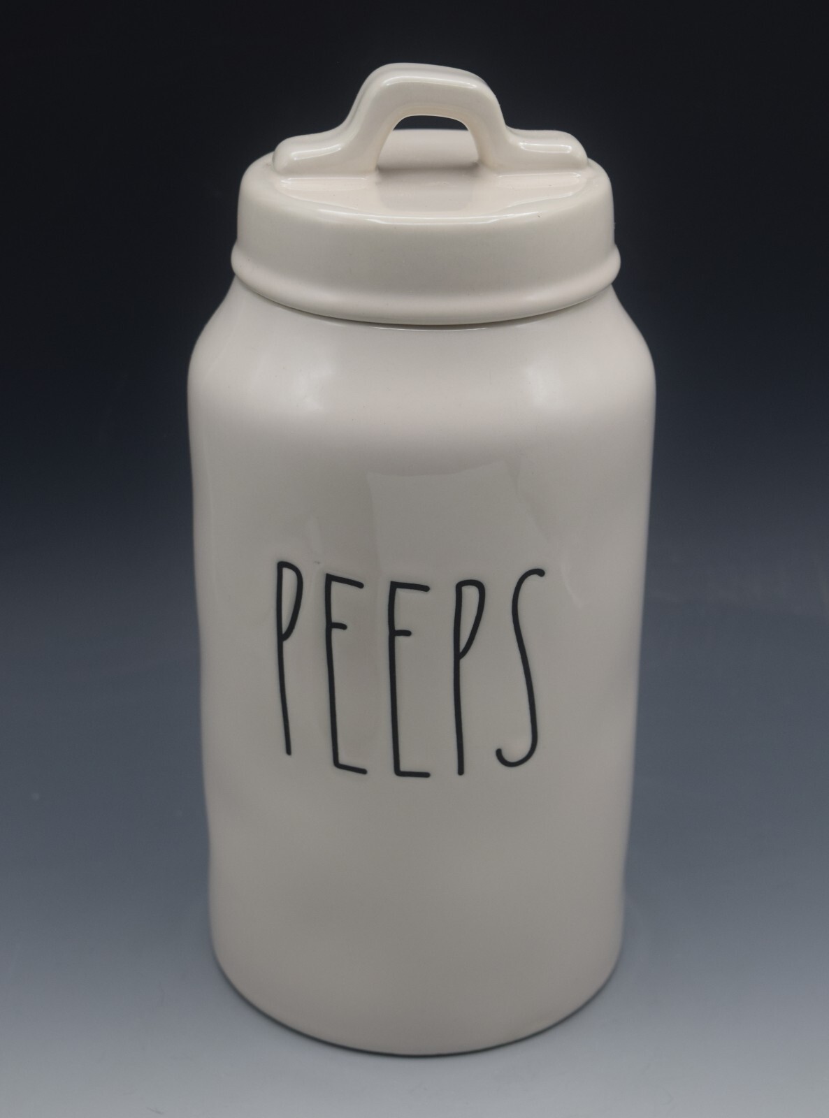 RAE DUNN MAGENTA PEEPS EASTER SPRING FARMHOUSE CANISTER  STORAGE JAR 9.5"