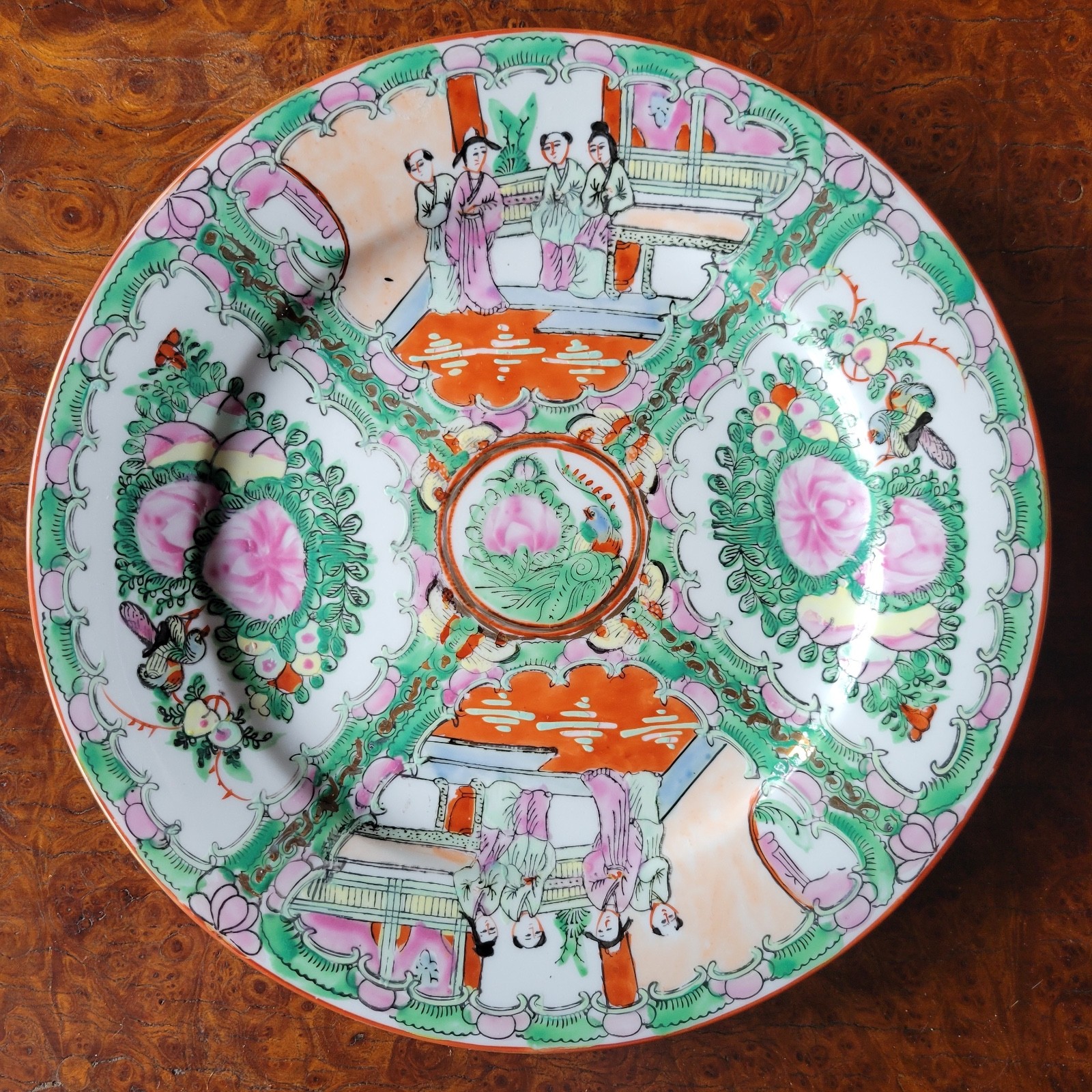 VTG Chinese Famille Rose Medallion Canton Porcelain Plate Qianlong Mark 10 1/2" VTG Chinese Famille Rose Medallion Canton Porcelain Plate Qianlong Mark 10 1/2"