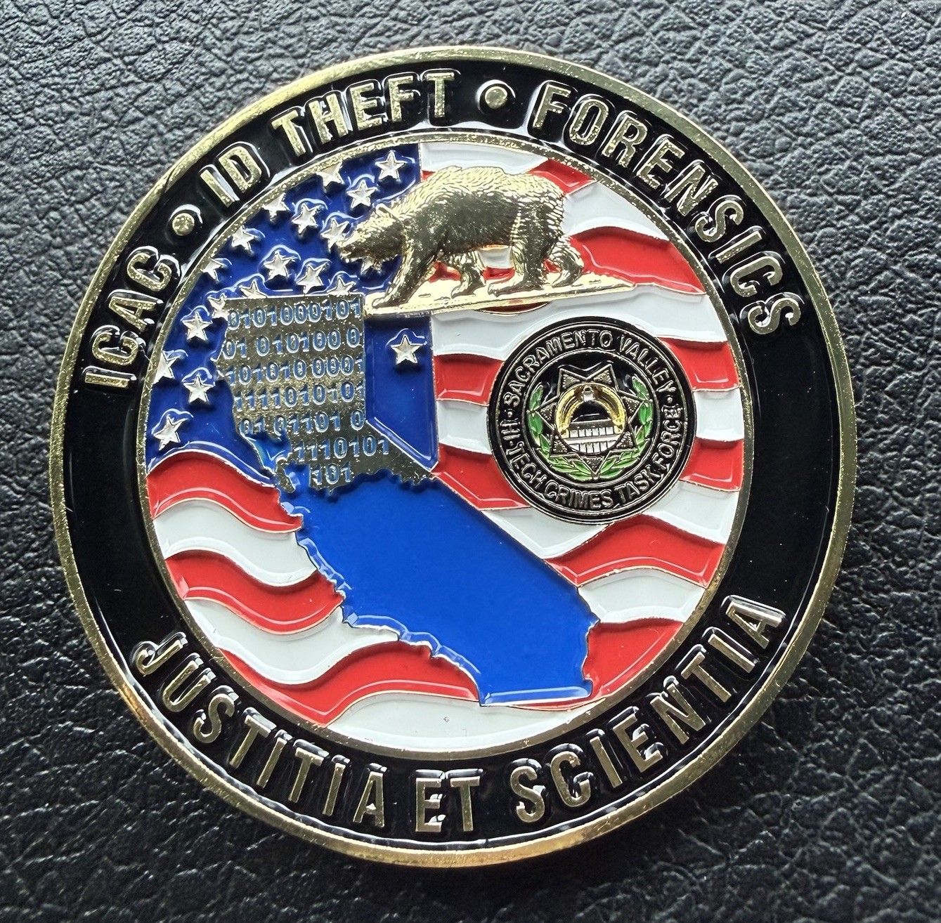 ICAC Hi Tech Crime Task Force Police Investigator Sacramento California Coin