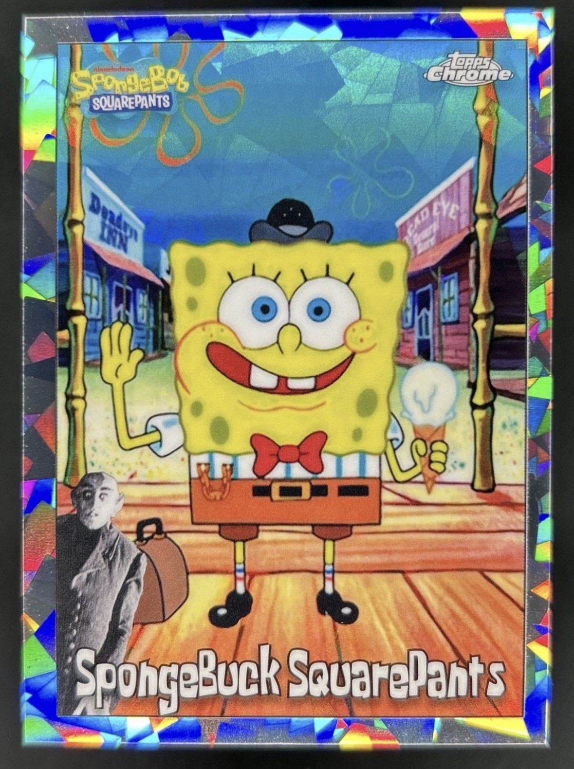 2025 Topps Chrome SpongeBob SpongeBuck SquarePants Night Shift Manager Variation 2025 Topps Chrome SpongeBob SpongeBuck SquarePants Night Shift Manager Variation