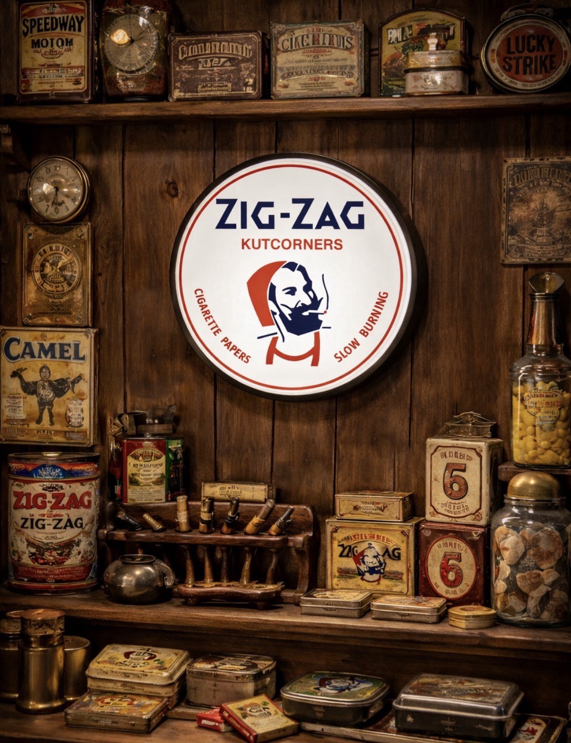 Zig Zag Kutcorners 18" Backlit Led Lighted Sign Zig Zag Kutcorners 18" Backlit Led Lighted Sign