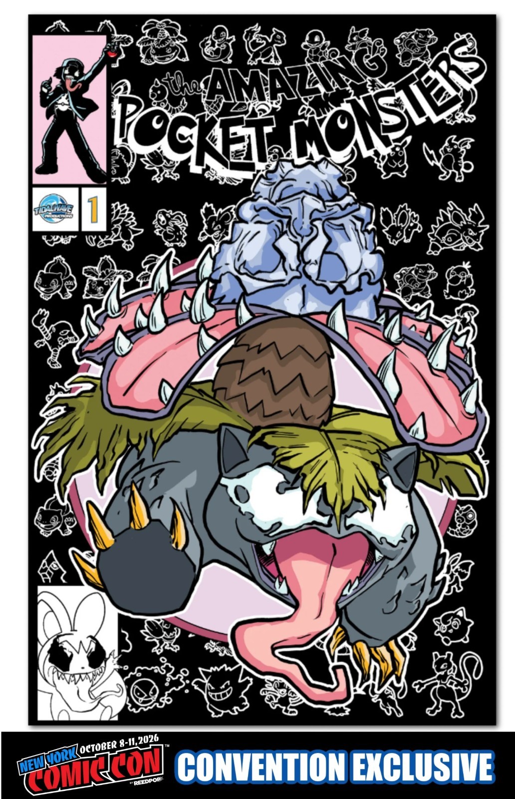 FAME SATOSHI TAJIRI "AMAZING POCKET MONSTER" VENOMIZED MATTHEW WAITE NYCC 2026 FAME SATOSHI TAJIRI "AMAZING POCKET MONSTER" VENOMIZED MATTHEW WAITE NYCC 2026