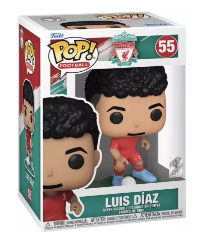 Funko POP Football Liverpool FC 55 Luis Diaz Sports Collectable Vinyl Figure - Funko POP Football Liverpool FC 55 Luis Diaz Sports Collectable Vinyl Figure -