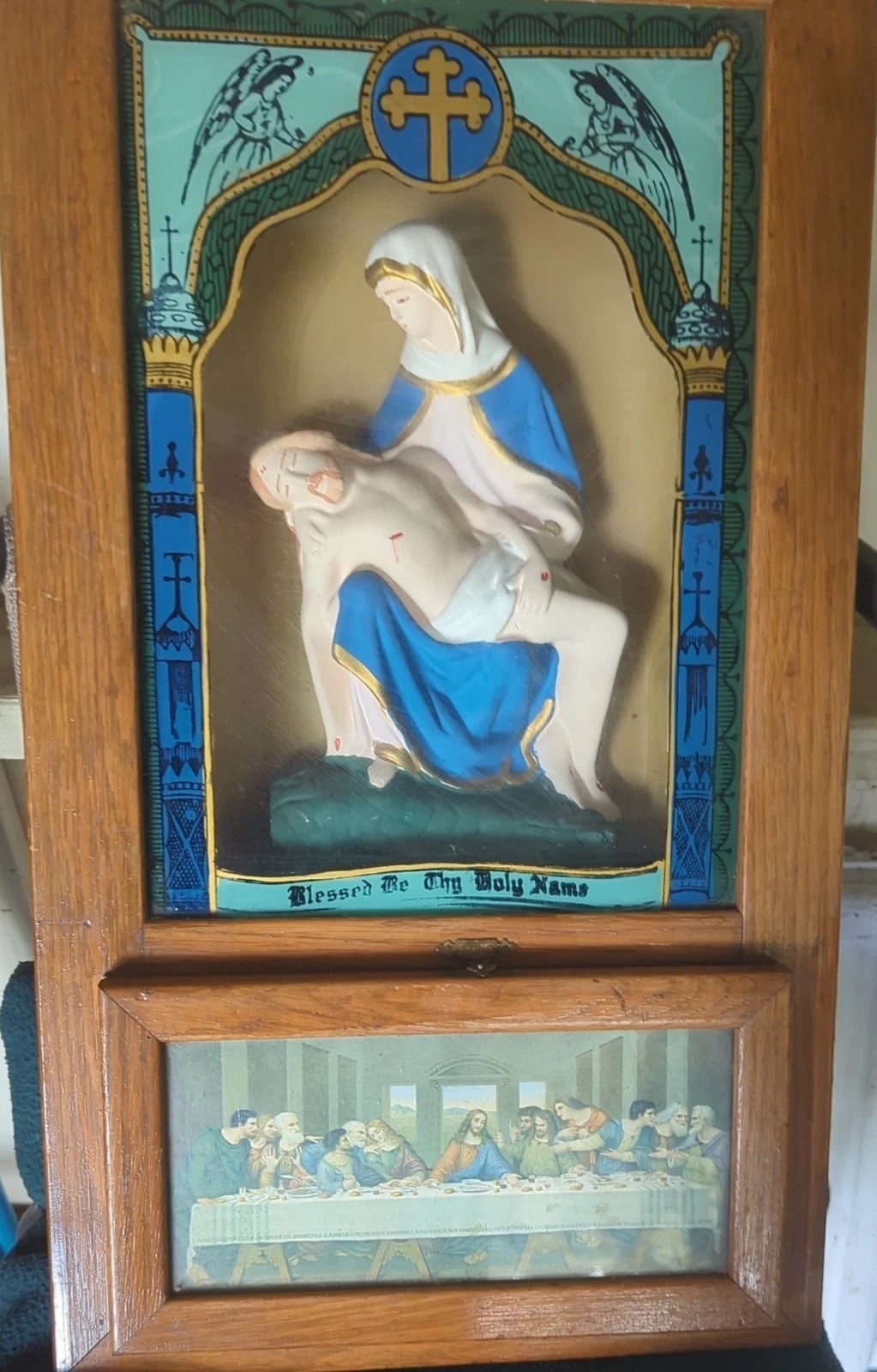 Antique Sick Call Box Catholic Priest's Last Rites Oak Travel Box Antique Sick Call Box Catholic Priest's Last Rites Oak Travel Box
