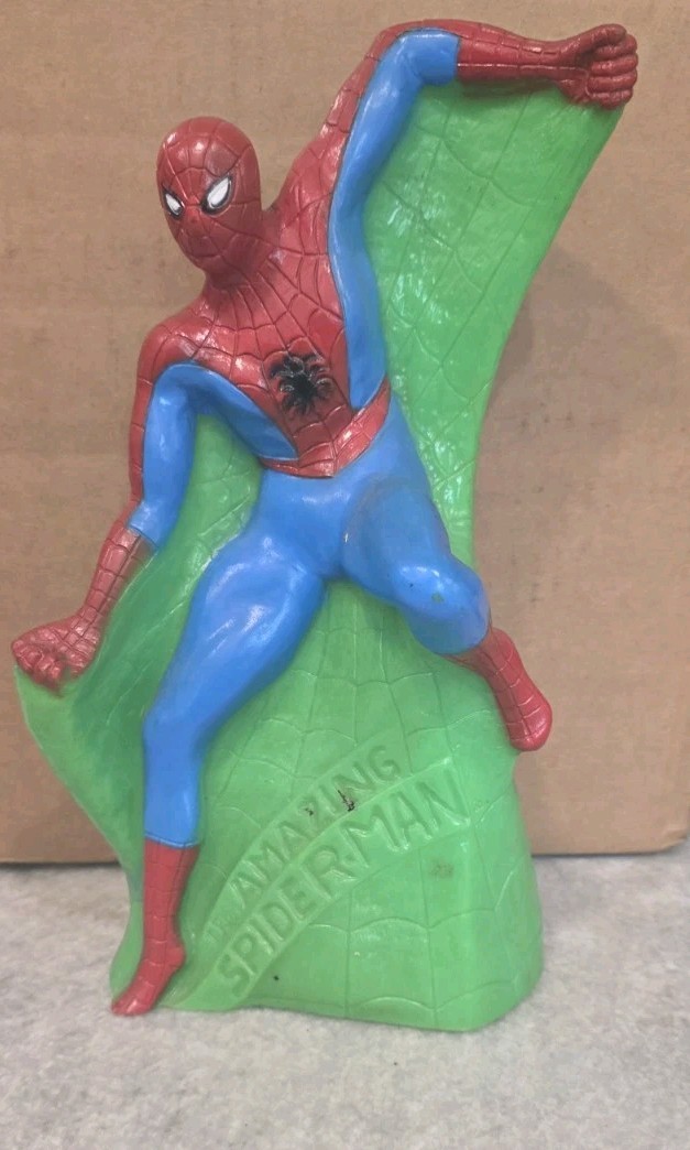 Vintage 1979 Spider-Man Plastic Piggy Bank Made In USA VHTF RARE Vintage 1979 Spider-Man Plastic Piggy Bank Made In USA VHTF RARE