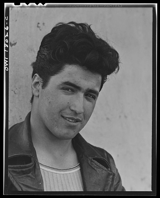 Photo:Young Man Portrait 1930s-1940s Leather Jacket Tank Top Photo:Young Man Portrait 1930s-1940s Leather Jacket Tank Top