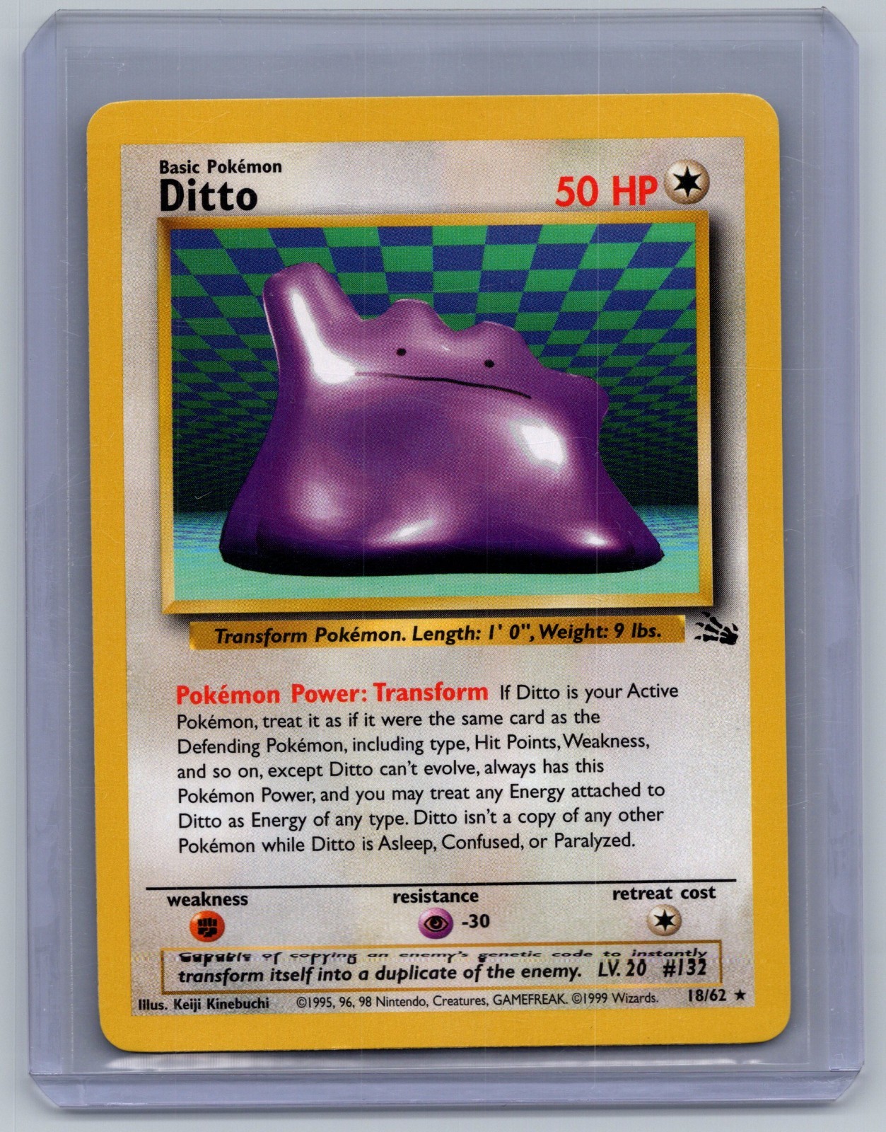 (NM) Ditto 18/62 Non Holo - Pokemon Fossil (NM) Ditto 18/62 Non Holo - Pokemon Fossil